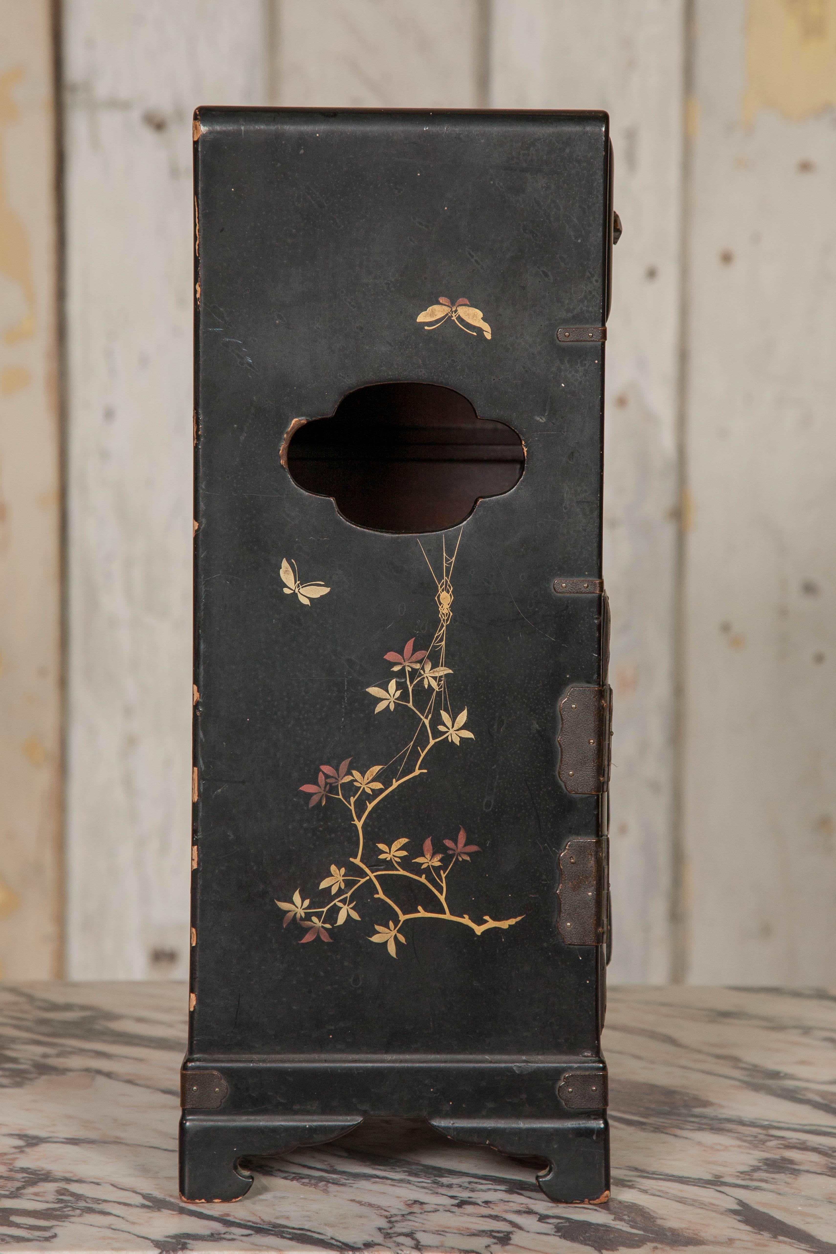 Antique Chinoiserie Miniature Cabinet 4
