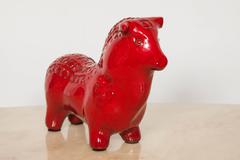 Italian 1950s Red Bull by Guido Gambone