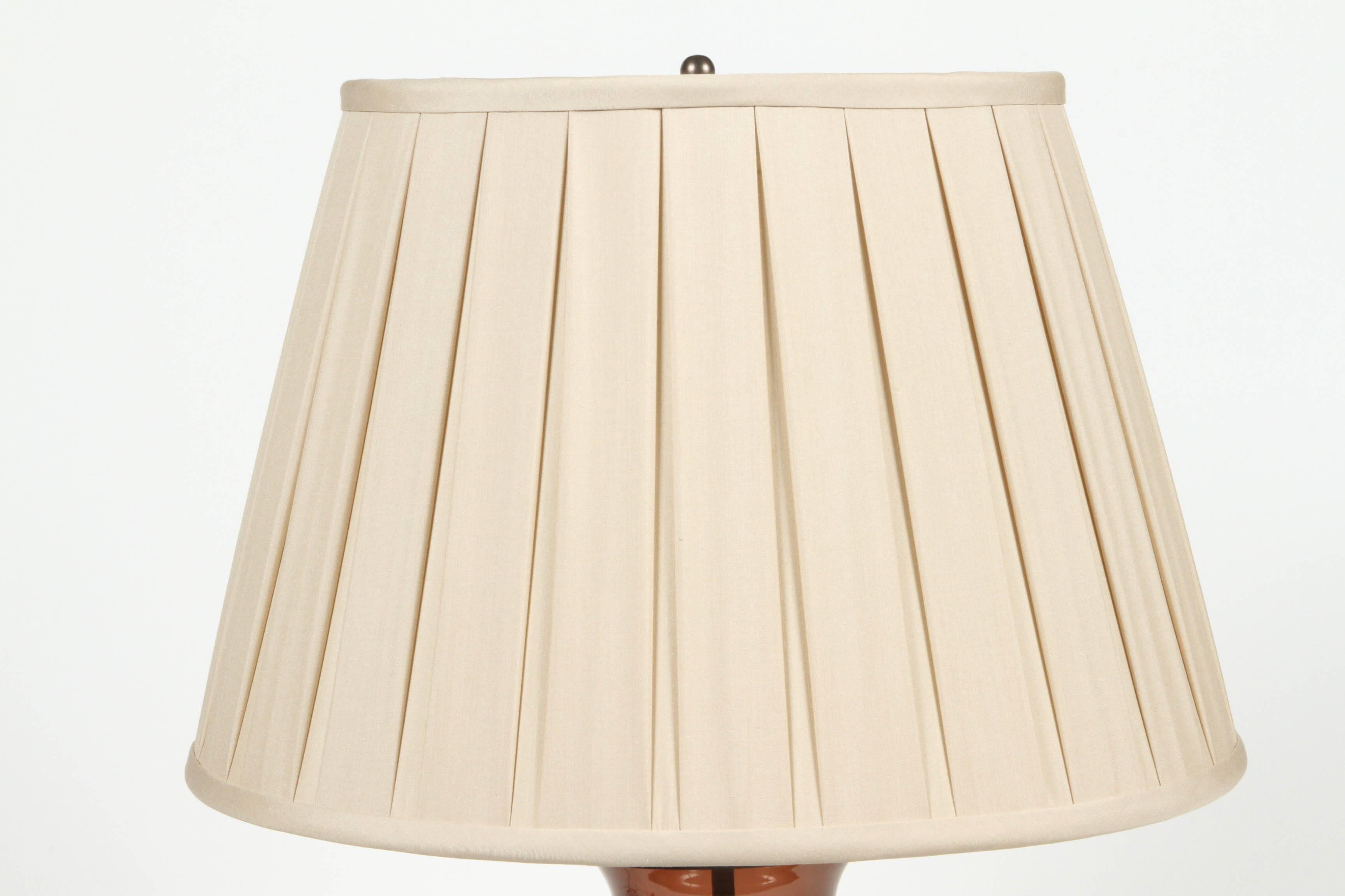 Lucy Cope Handblown Amethyst Glass Table Lamp In Excellent Condition In Los Angeles, CA