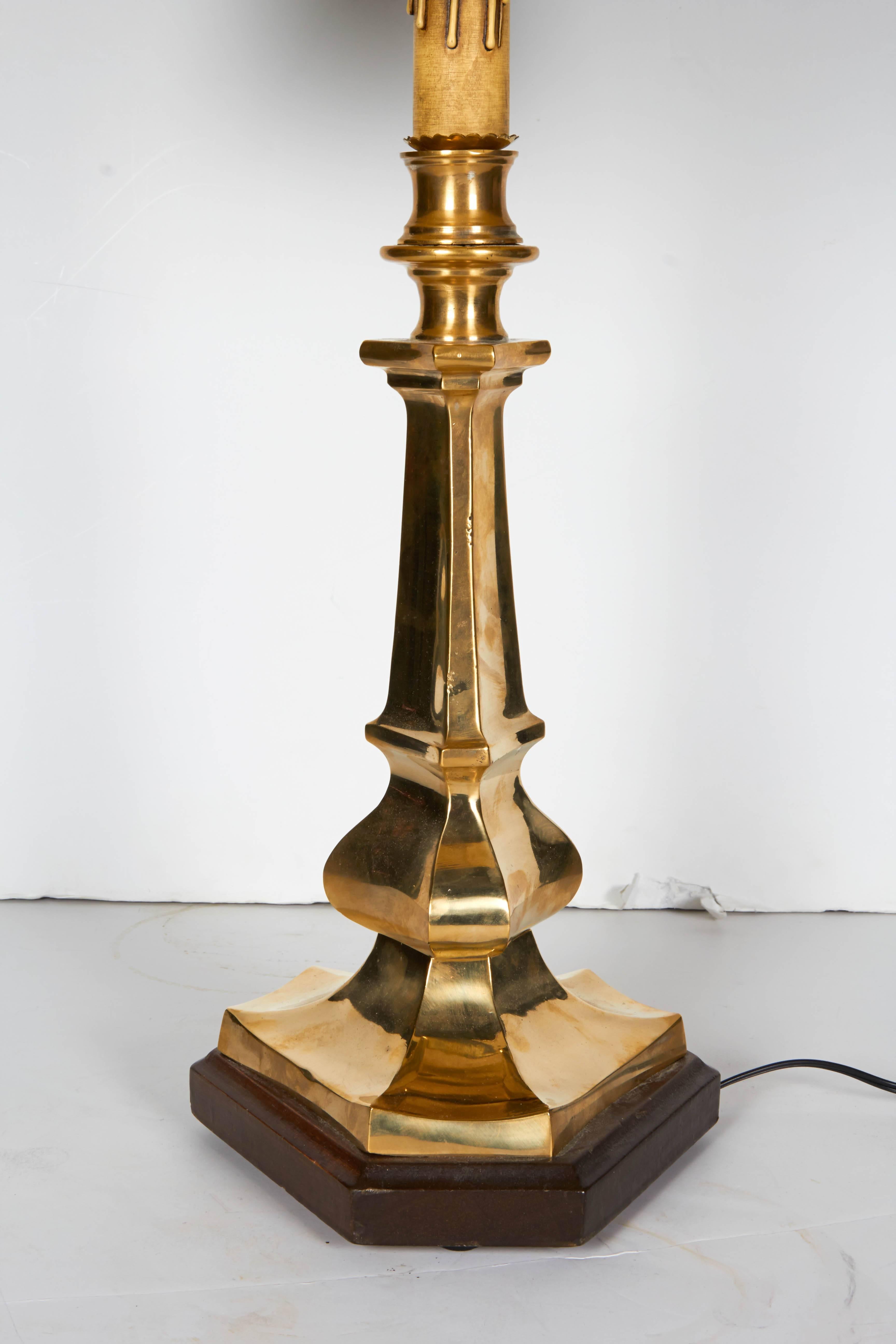 brass candlestick table lamps