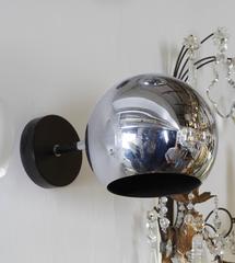 Pair of German 1970s Articulated Globe Sconces