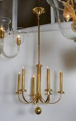 Italian 1930s Fascist Period Art Deco Brass Chandelier