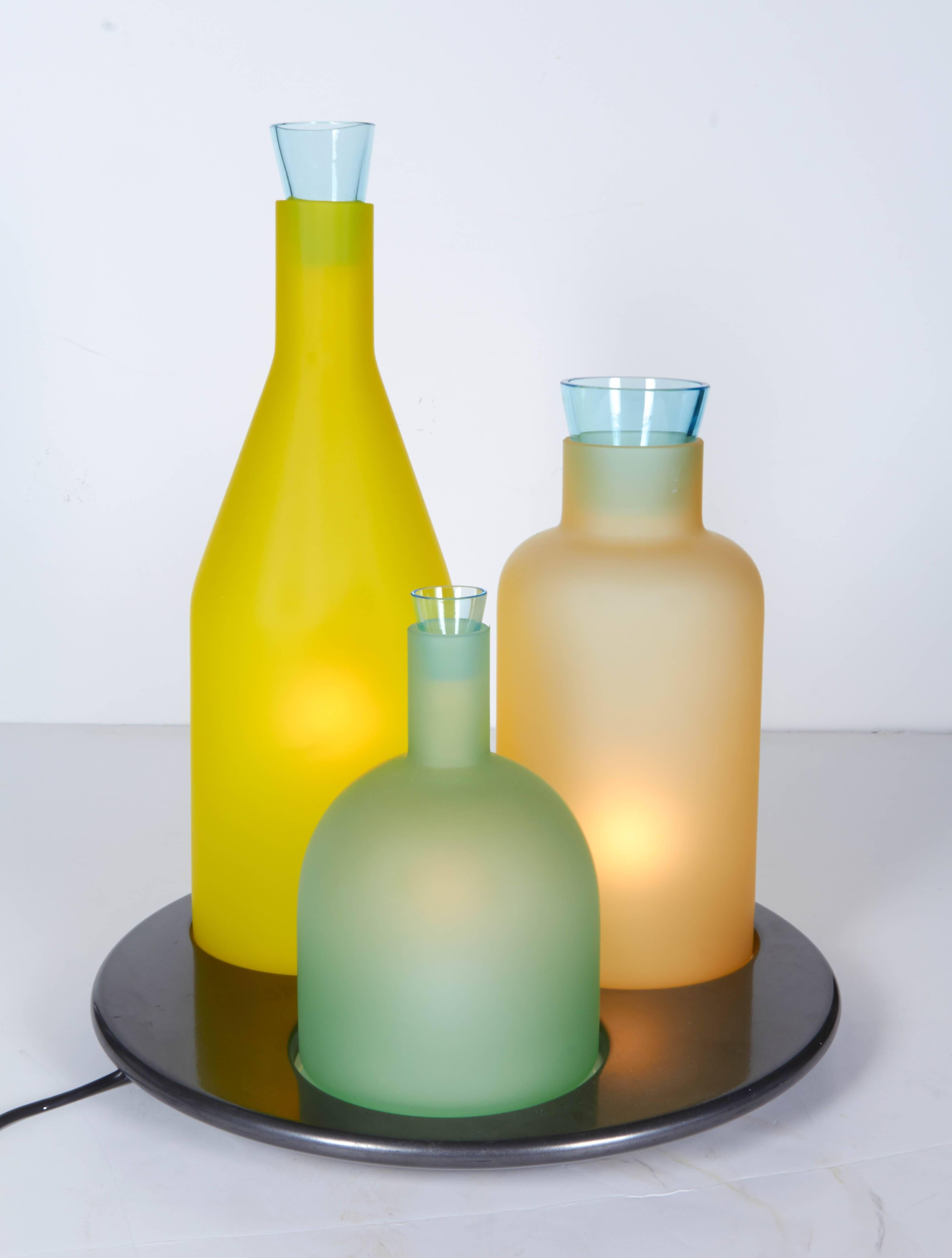 Late 20th Century Bacco 1-2-3 Italian Murano Glass Table Lamp