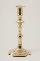 Rare Pair of Brass Georgian Candlesticks Stamped by the Maker "Geo Grove"
