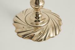 Large Brass Swirl-Based Candlestick, England, circa 1760