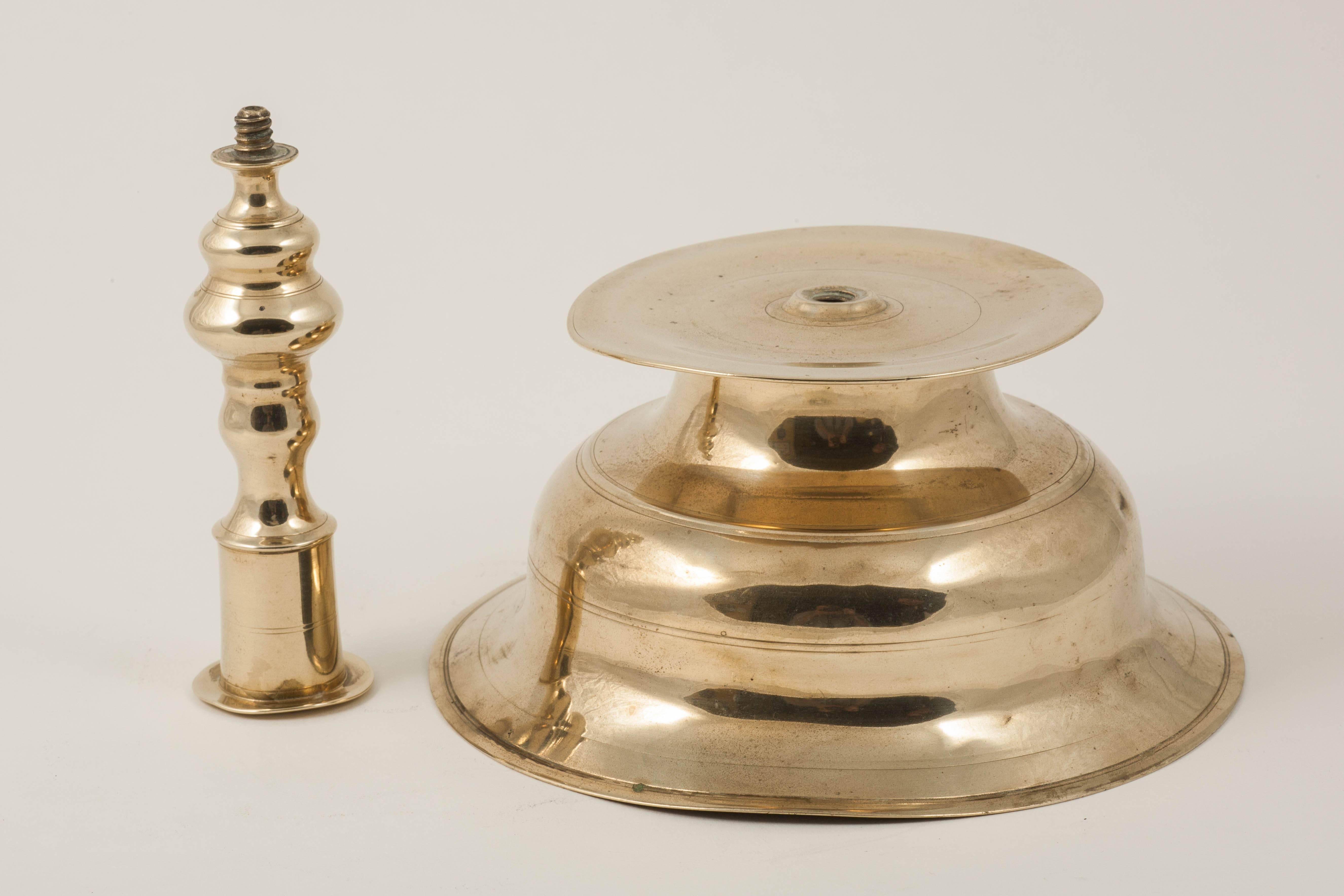 17th Century Brass Nuremberg Candlestick, circa 1680 In Excellent Condition In London, GB
