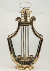 Brass Lantern in the Form of a Lyre, Sweden, circa 1800