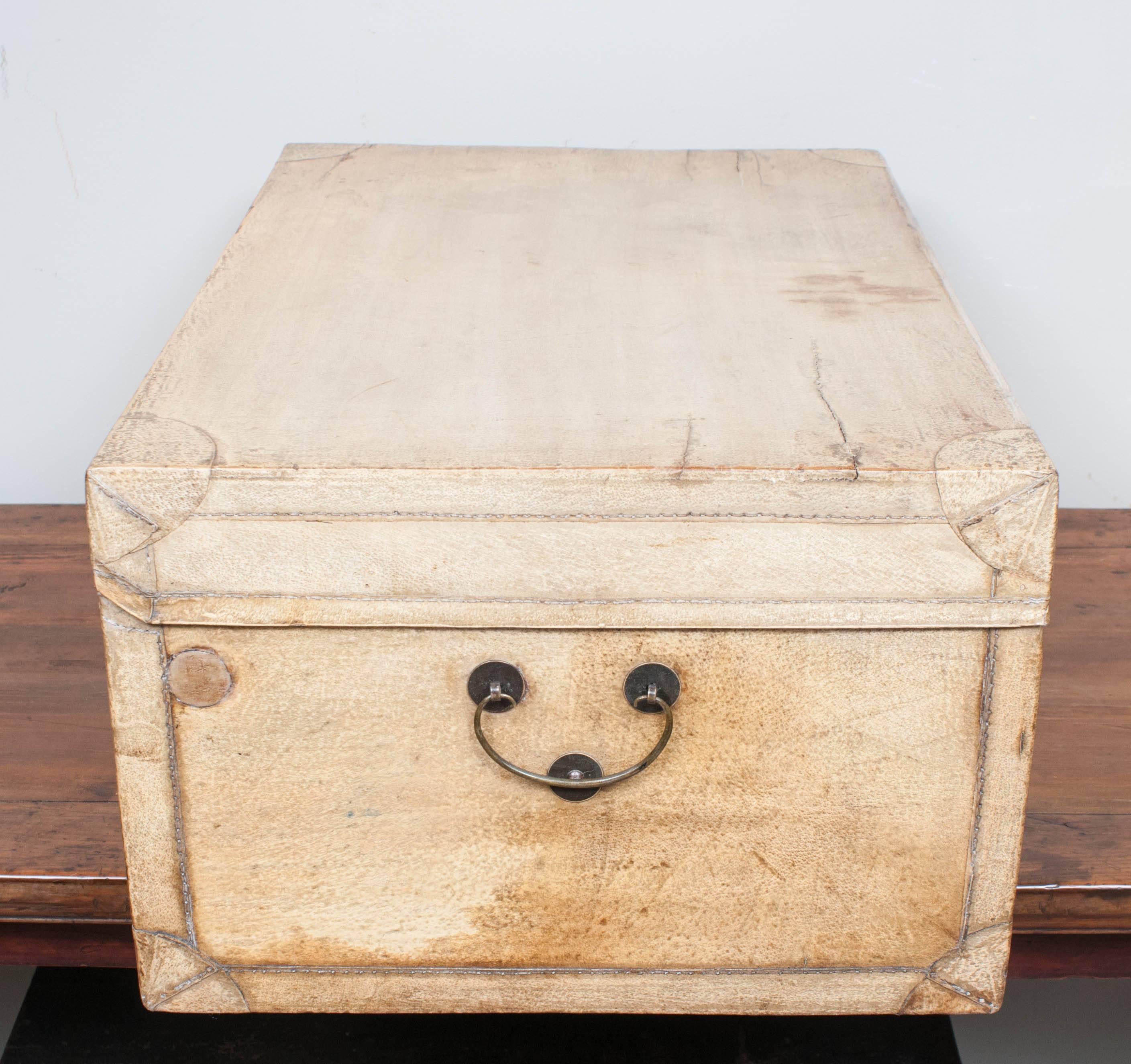 19th Century Chinese Leather Trunk 5