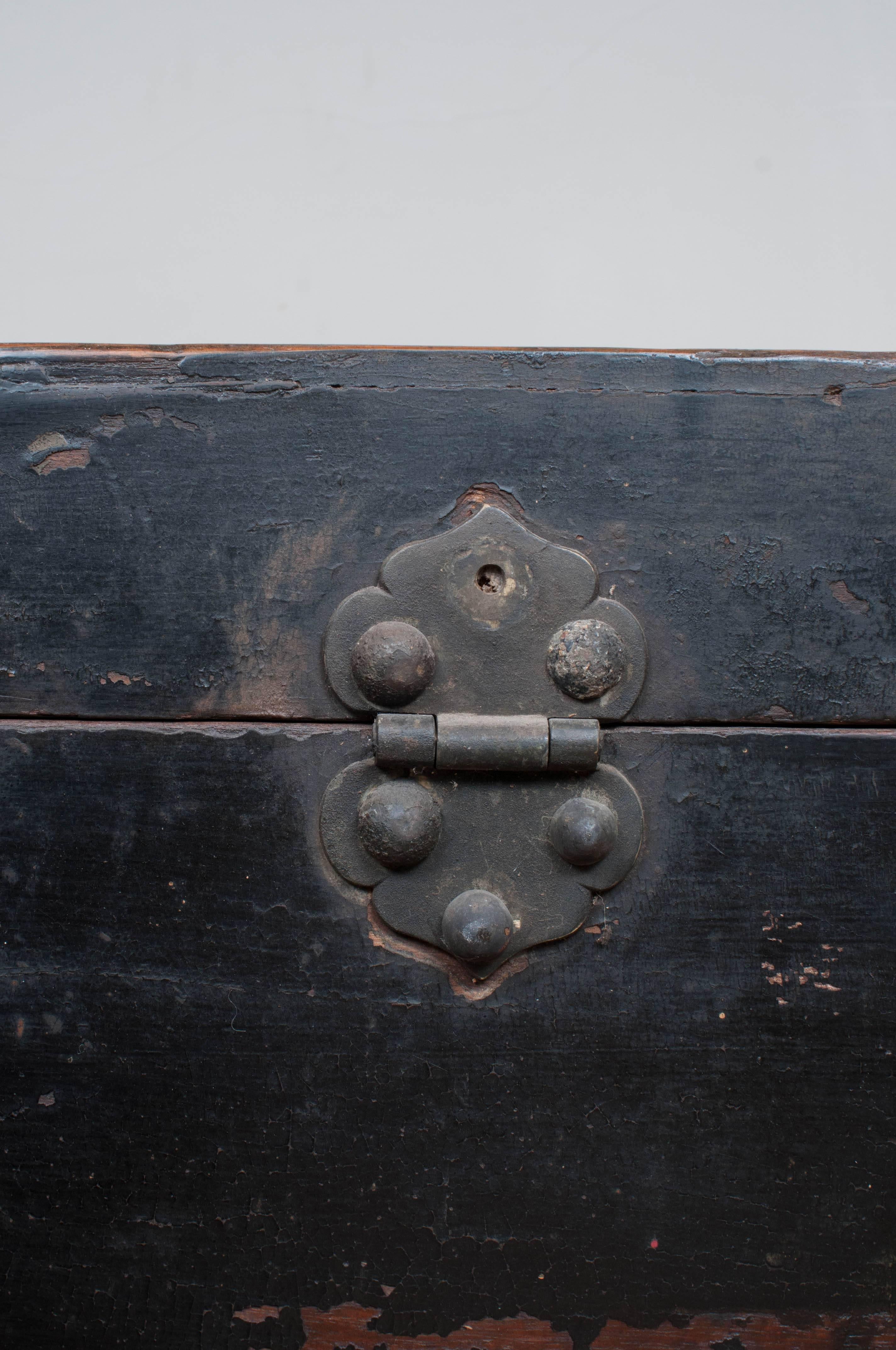 19th Century Chinese Trunk with Gilt Painting 4