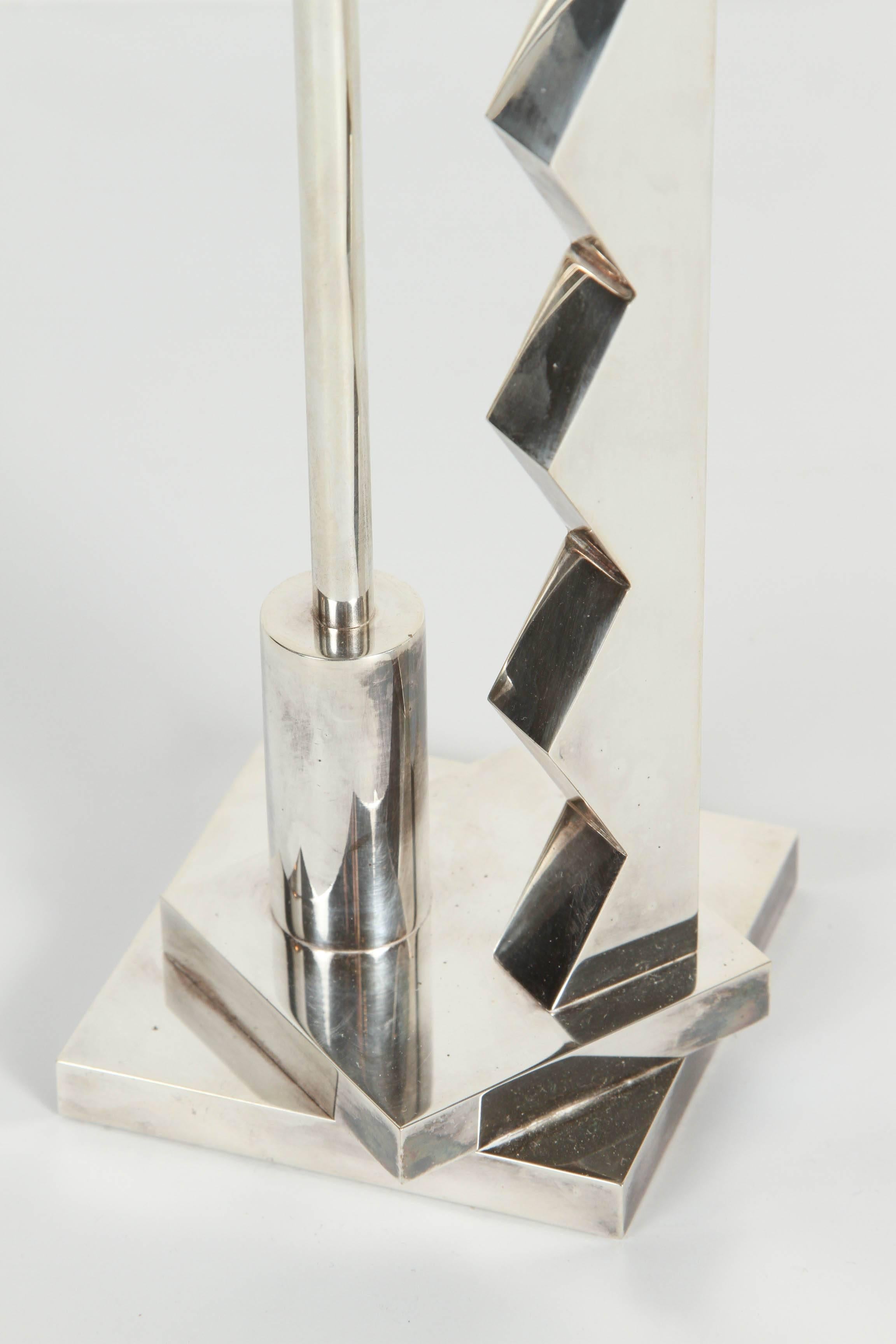 Late 20th Century Silver-Plated Candlestick by Ettore Sottsass for Swid Powell