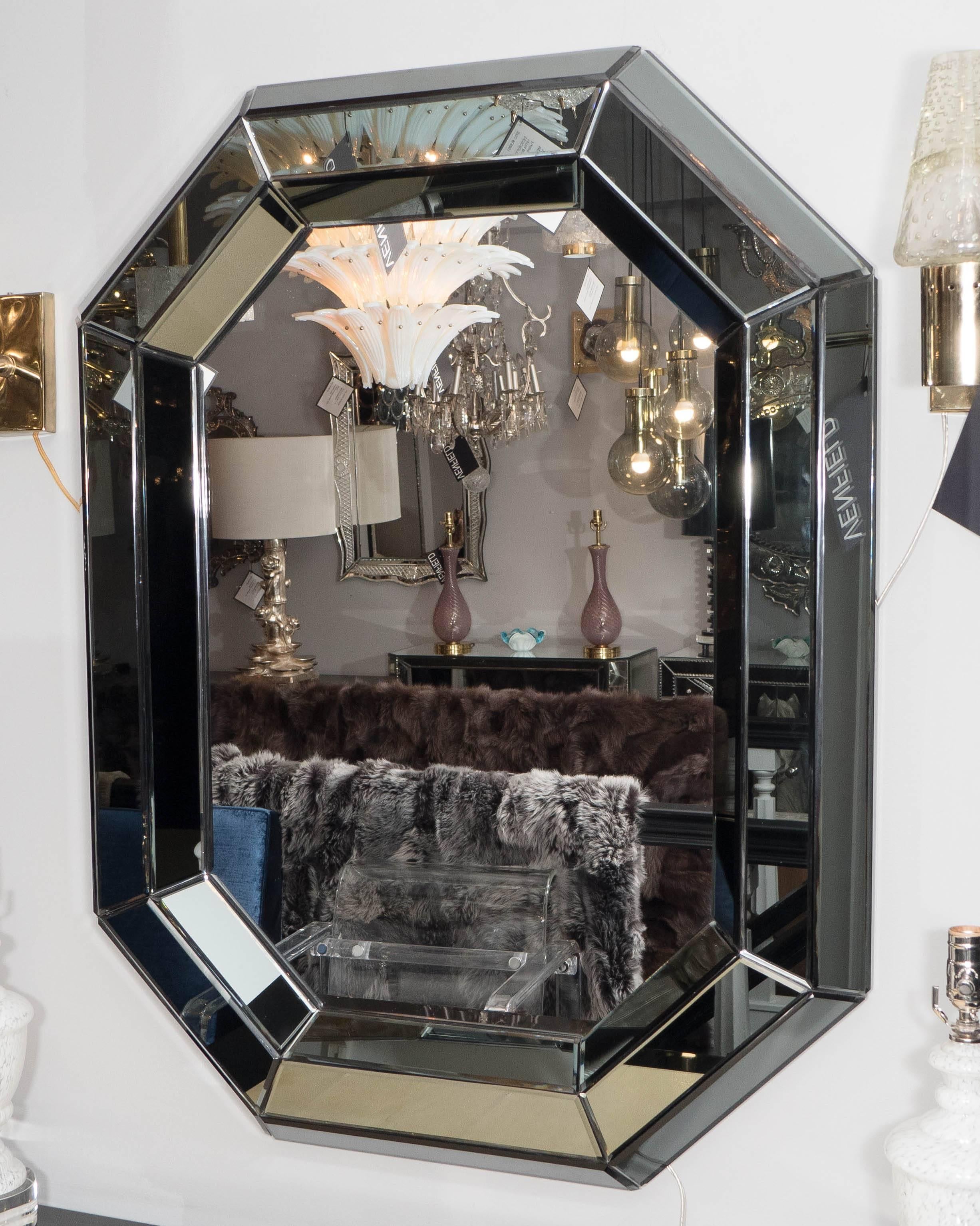 miroir octogonal biseaute