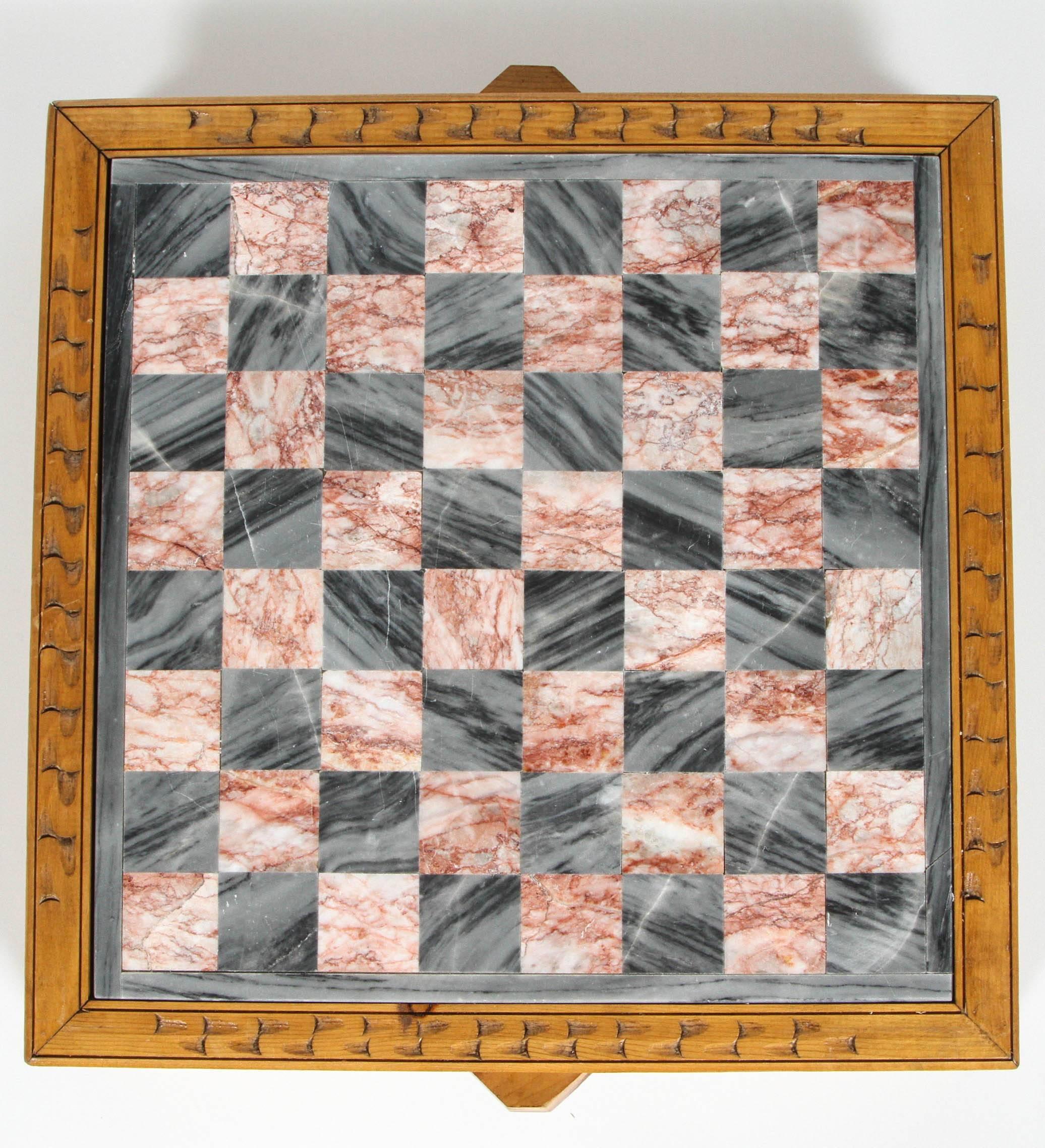 Marble Chess Set In Fair Condition In South Pasadena, CA
