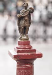 Three Rouge Marble and Bronze Tajan Column Grand Tour Souvenirs