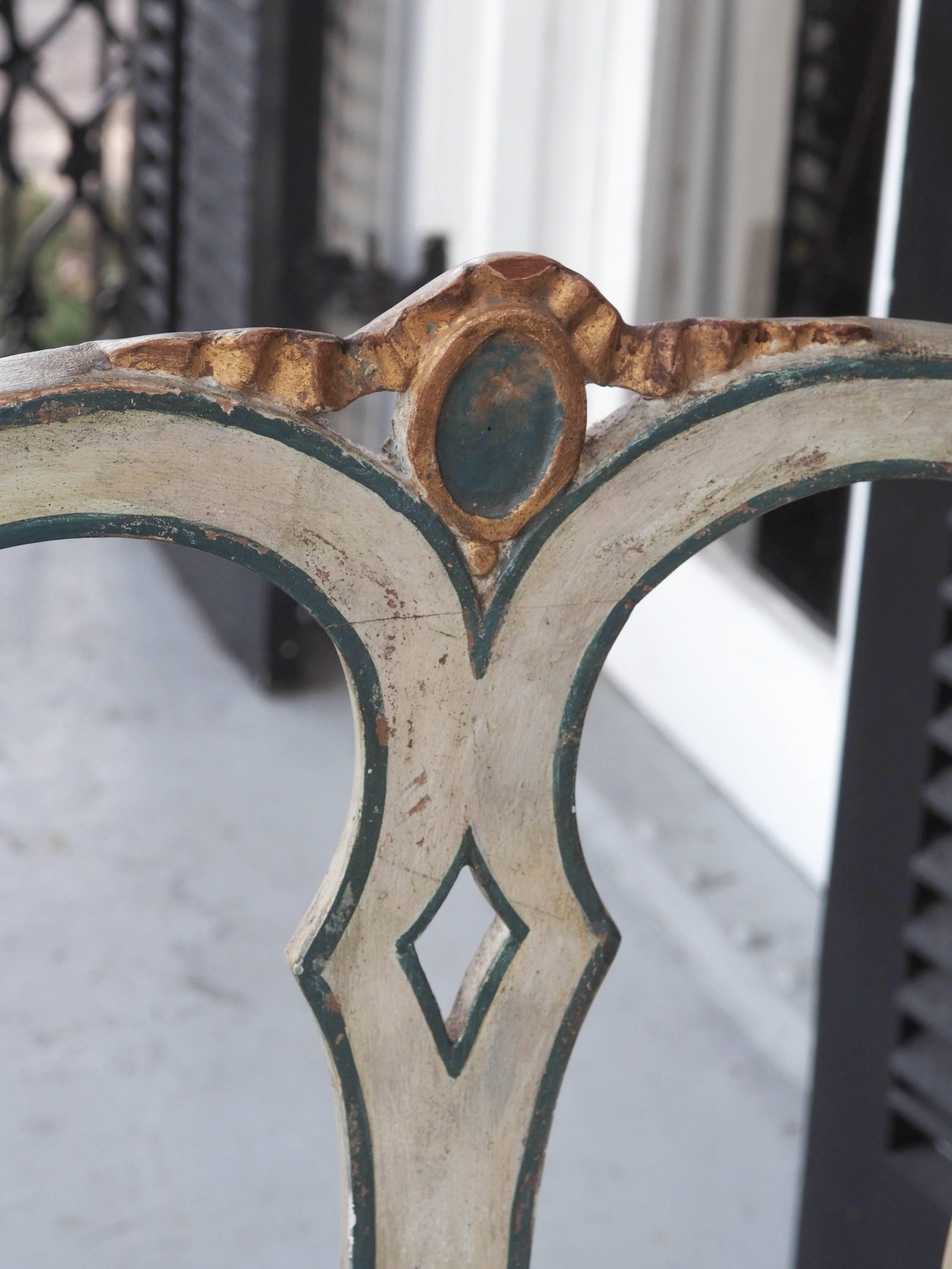 Swedish Painted Chairback Hall Bench In Good Condition In Natchez, MS