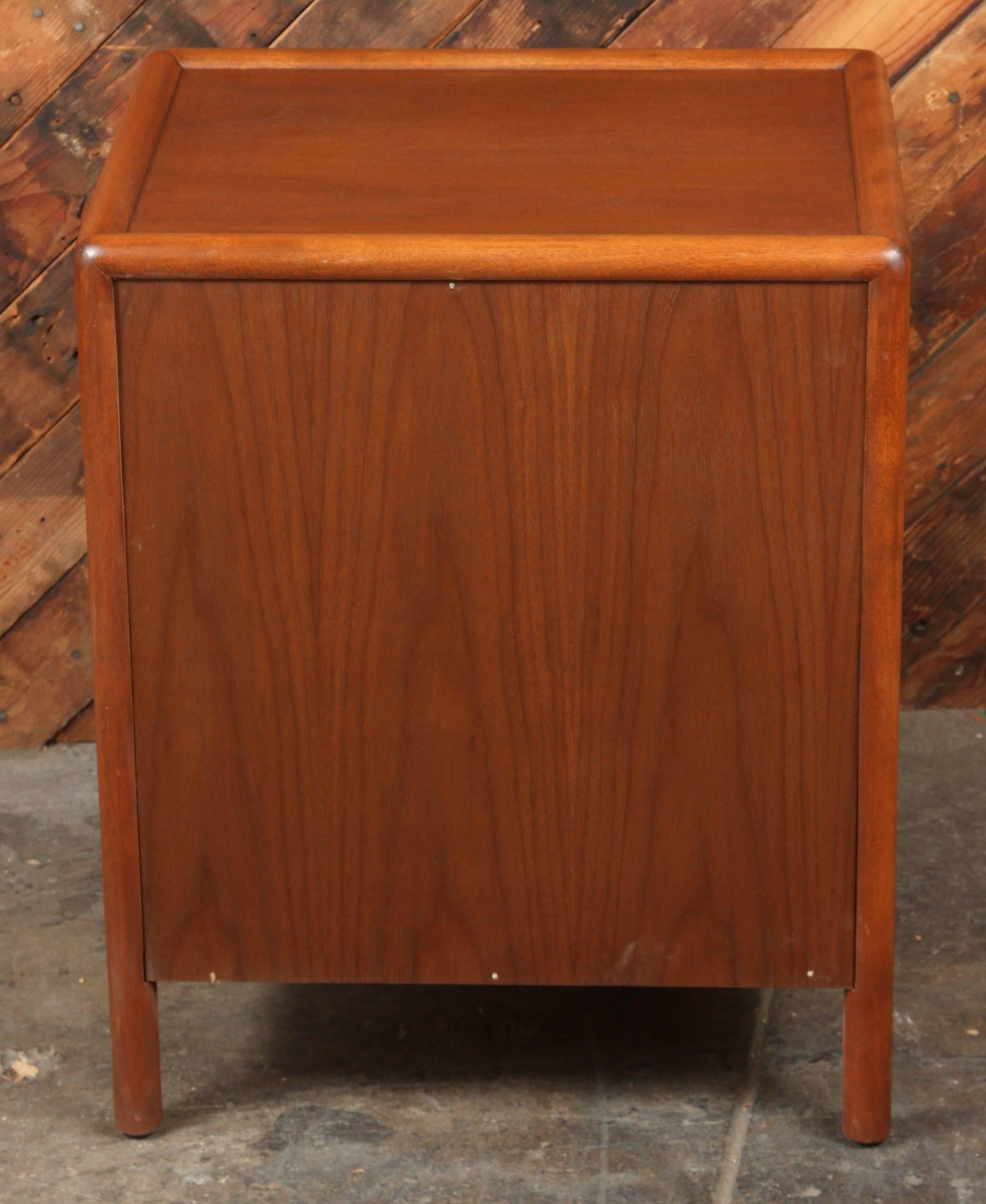 Walnut Mid-Century Refinished Robsjohn-Gibbings Nightstand by Widdicomb