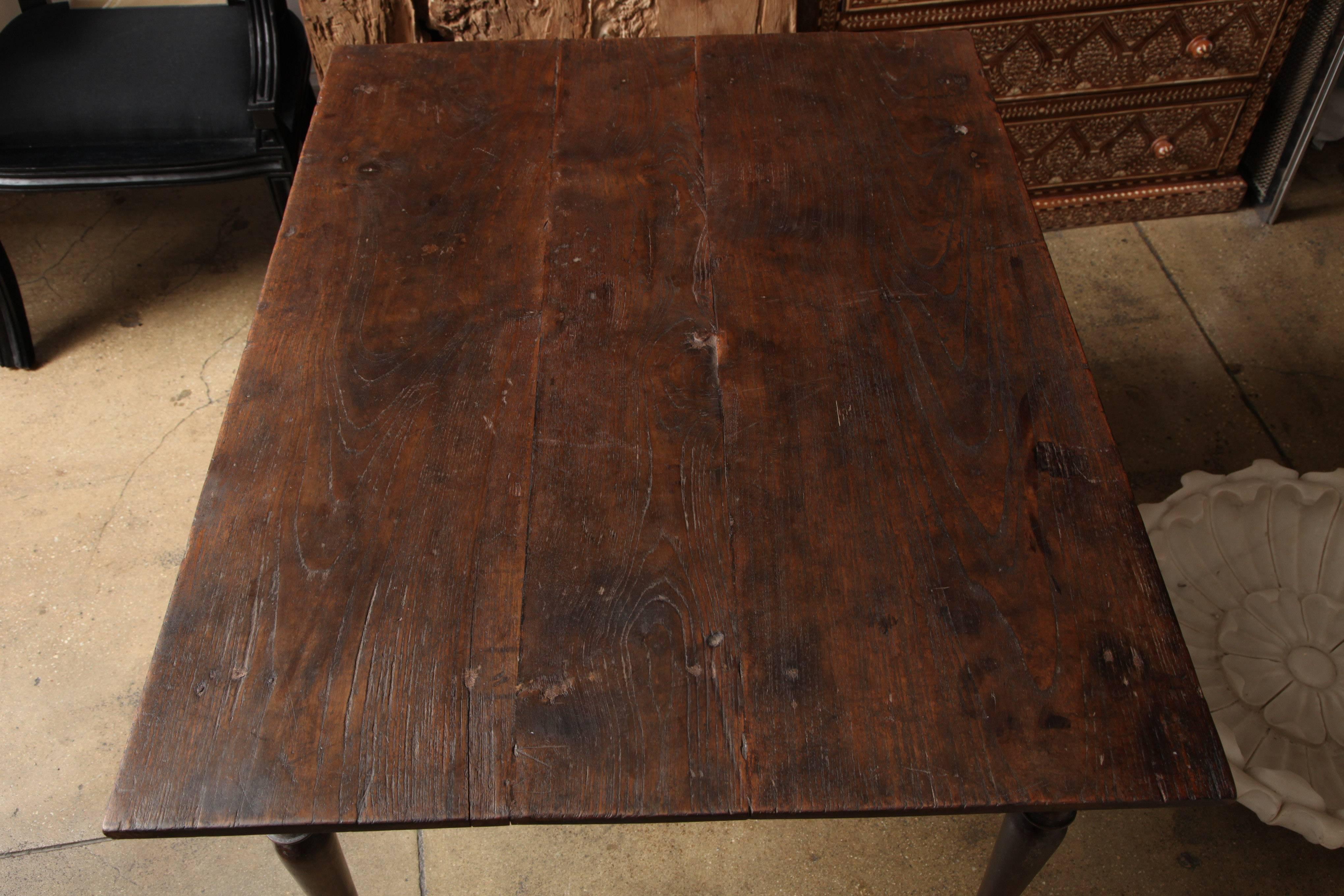 Dutch Colonial Teak Wood Table from Indonesia, Early 20th Century In Good Condition In New York, NY