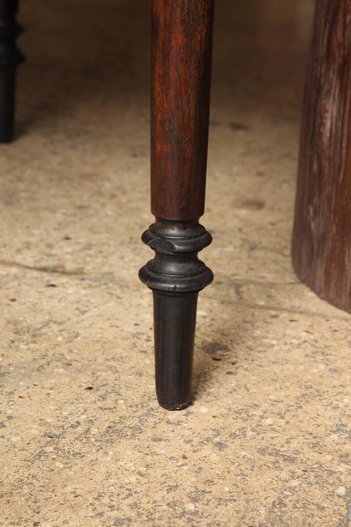 Teak Wood Table with Turned Legs For Sale at 1stDibs