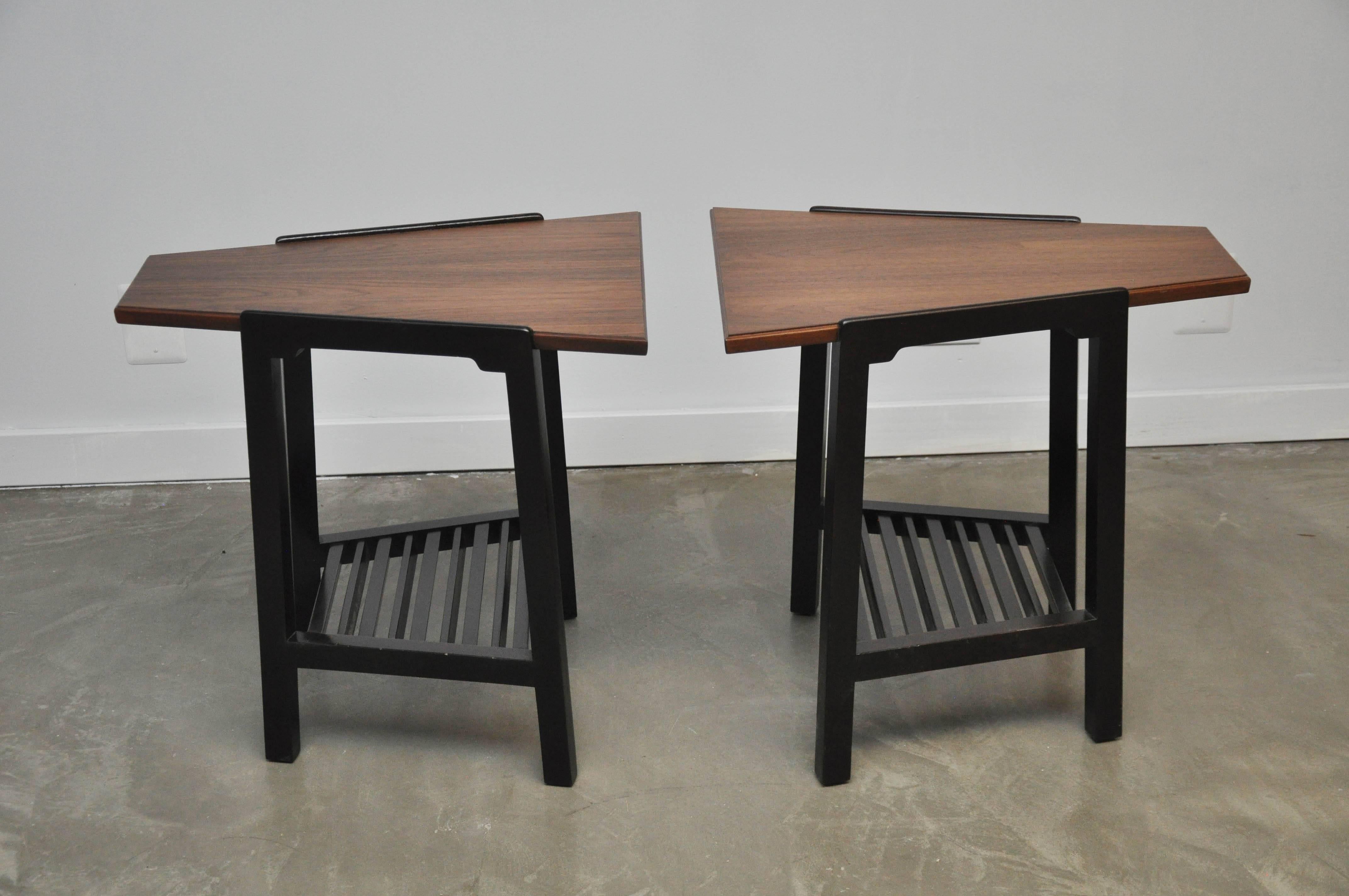 American Dunbar Wedge Side Tables by Edward Wormley