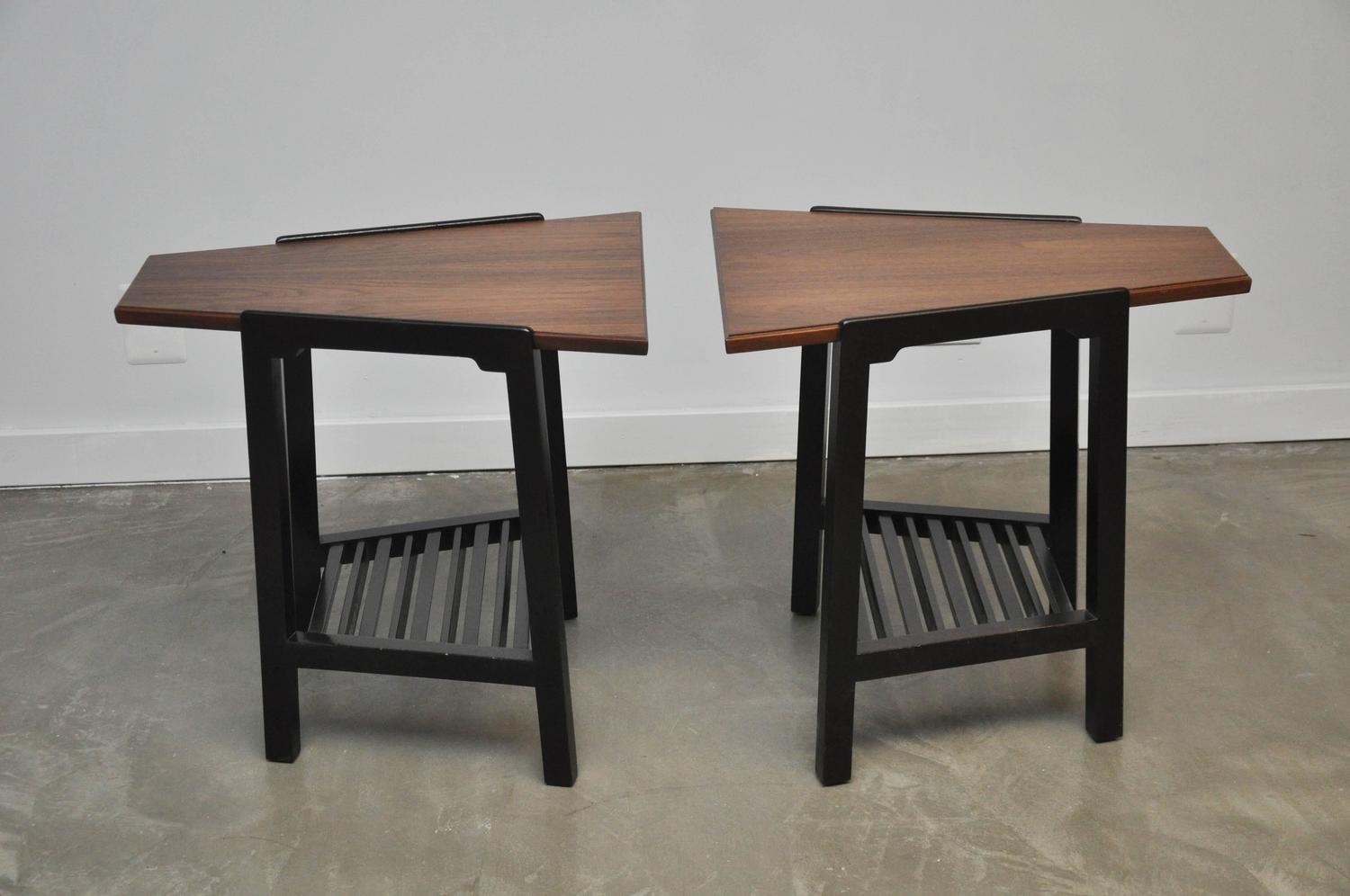 Dunbar Wedge Side Tables by Edward Wormley For Sale at 1stdibs