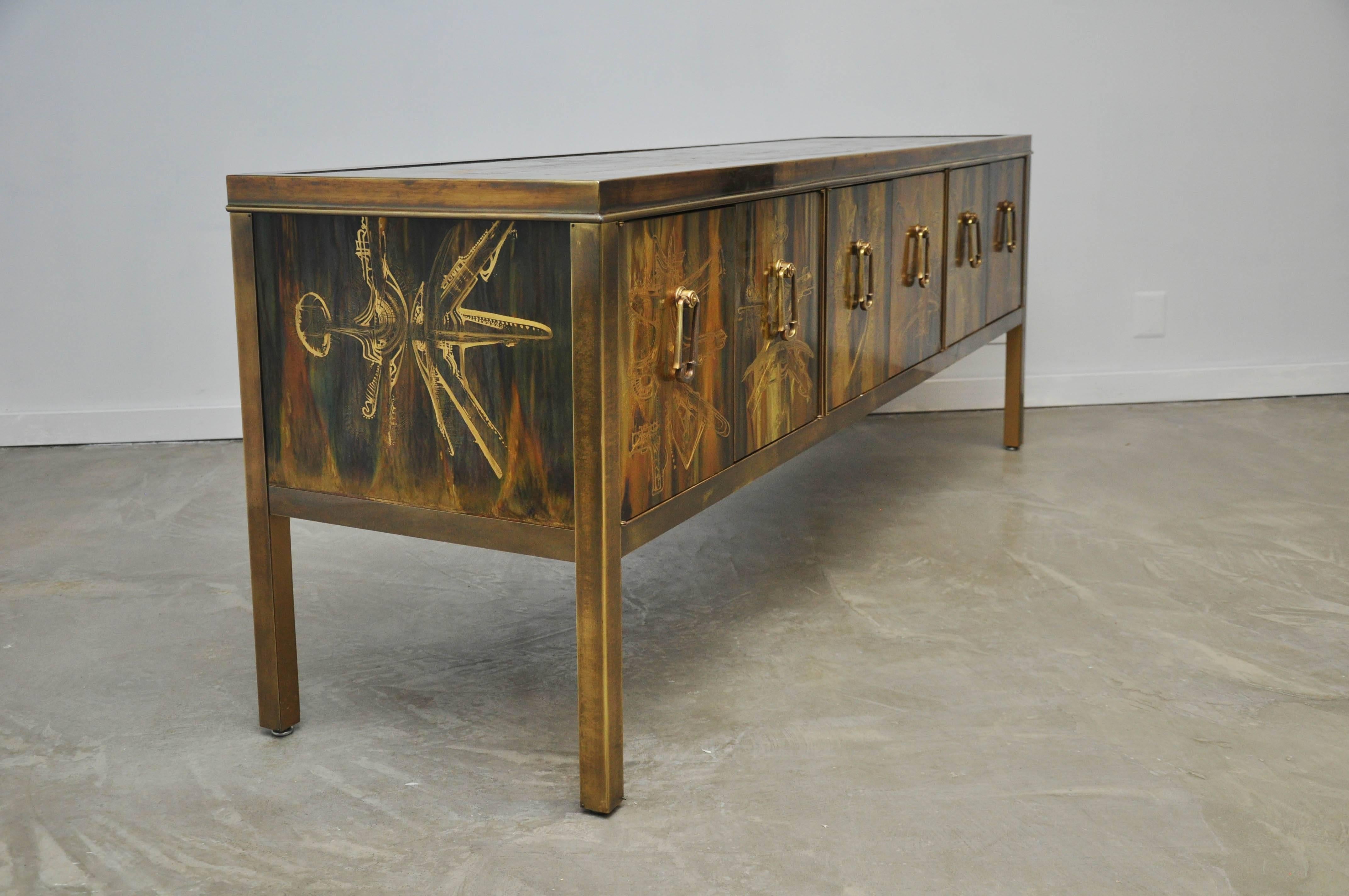 Mastercraft Brass Credenza by Bernhard Rohne 3