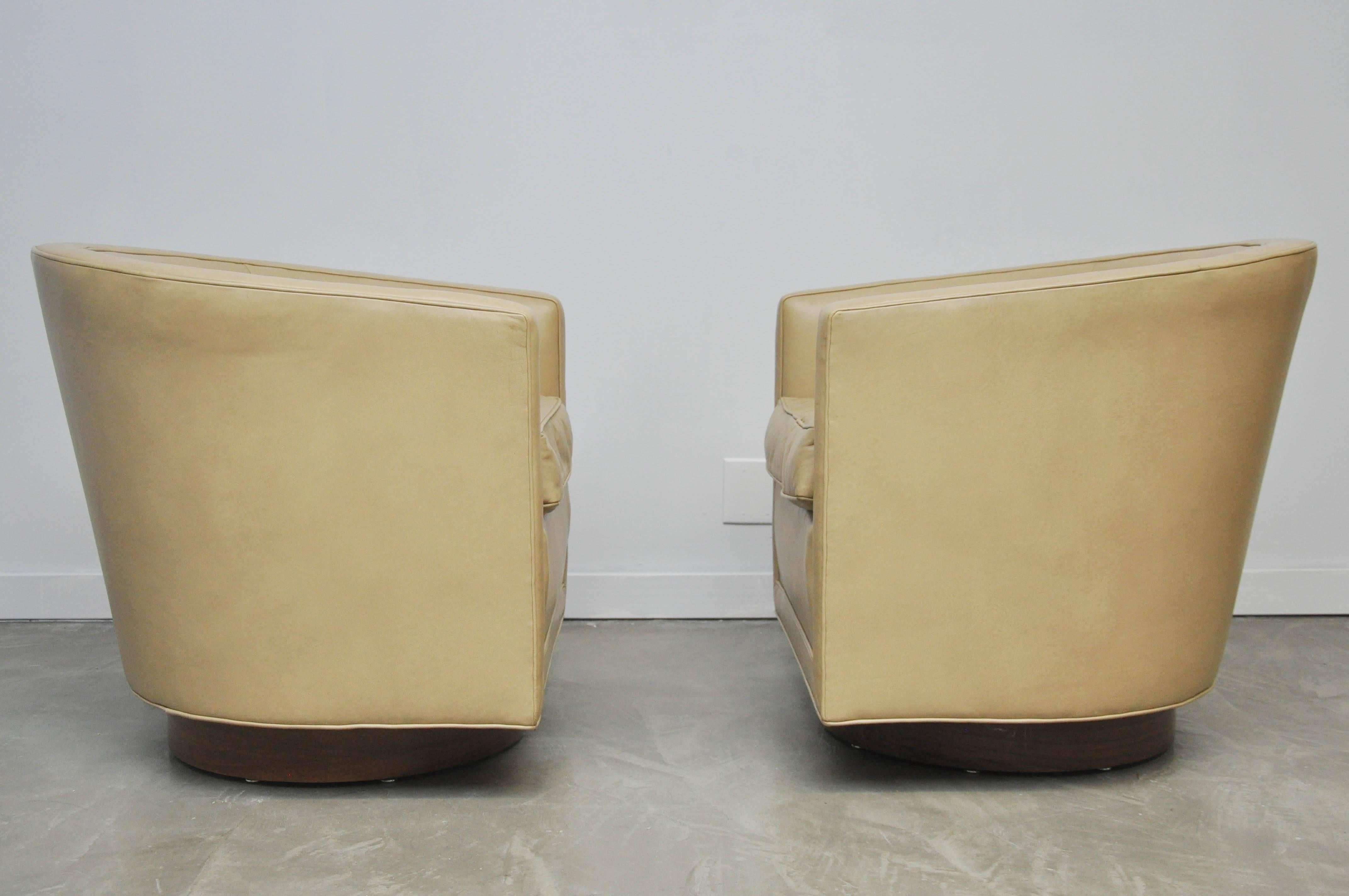 Dunbar Leather Swivel Chairs 2