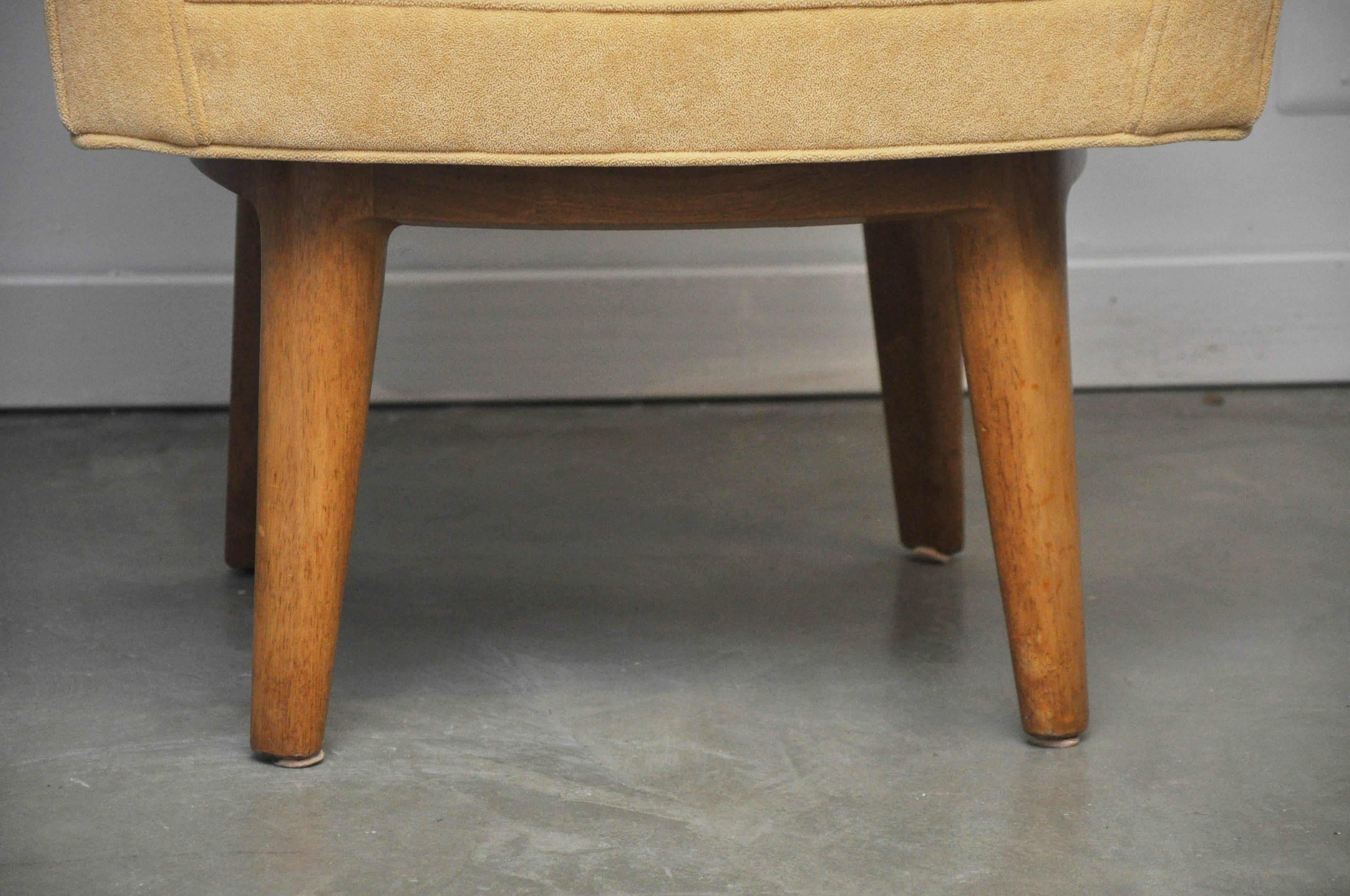Mid-Century Modern Dunbar Open-Arm Swivel Lounge Chairs by Edward Wormley