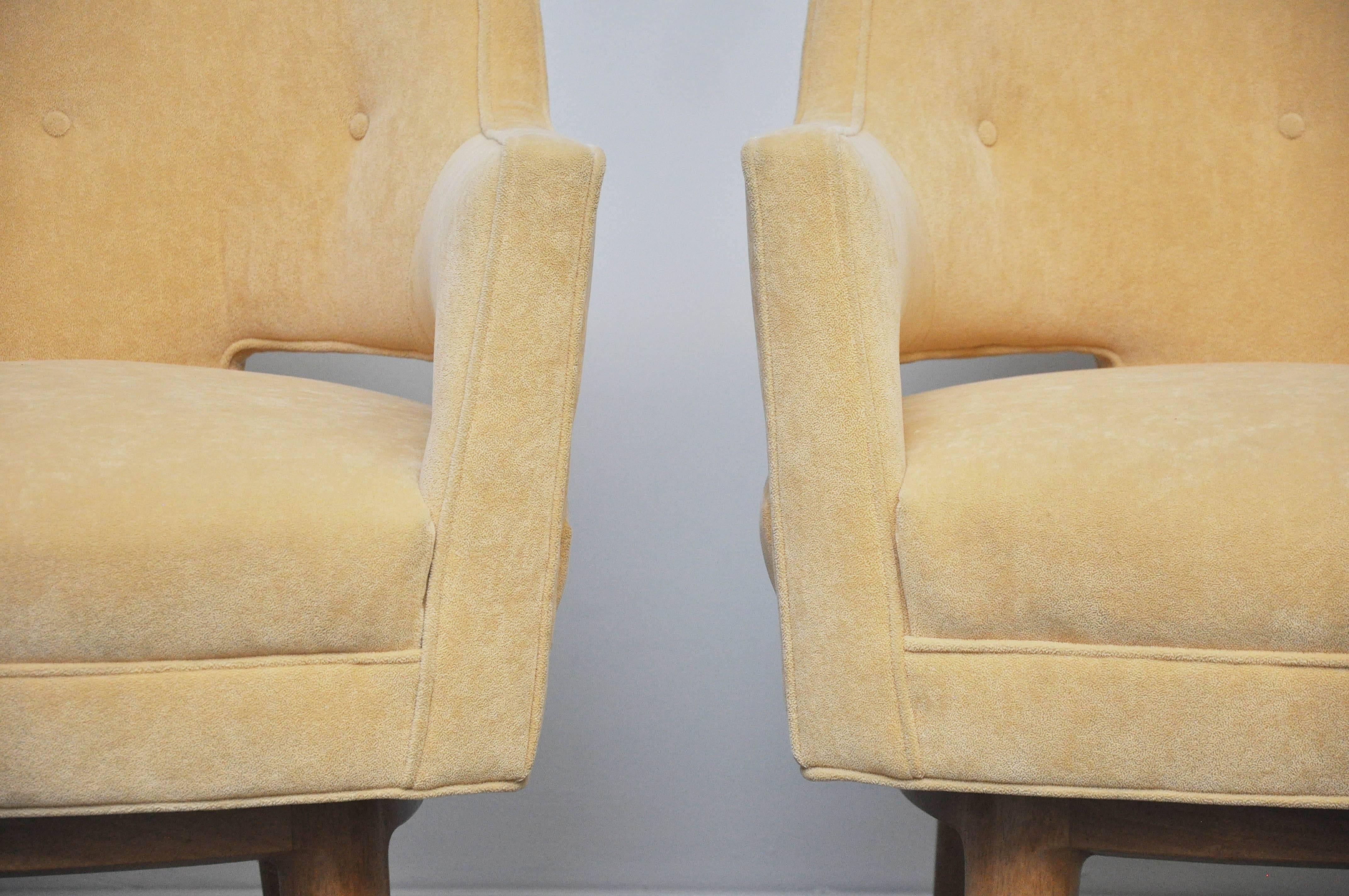 American Dunbar Open-Arm Swivel Lounge Chairs by Edward Wormley