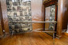 Brass and Metal Console by Jansen