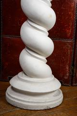 Plaster Column Floor Lamp, 1930s-1940s