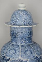 Large "Shipwreck" Kangxi Blue and White Vase and Cover, circa 1690
