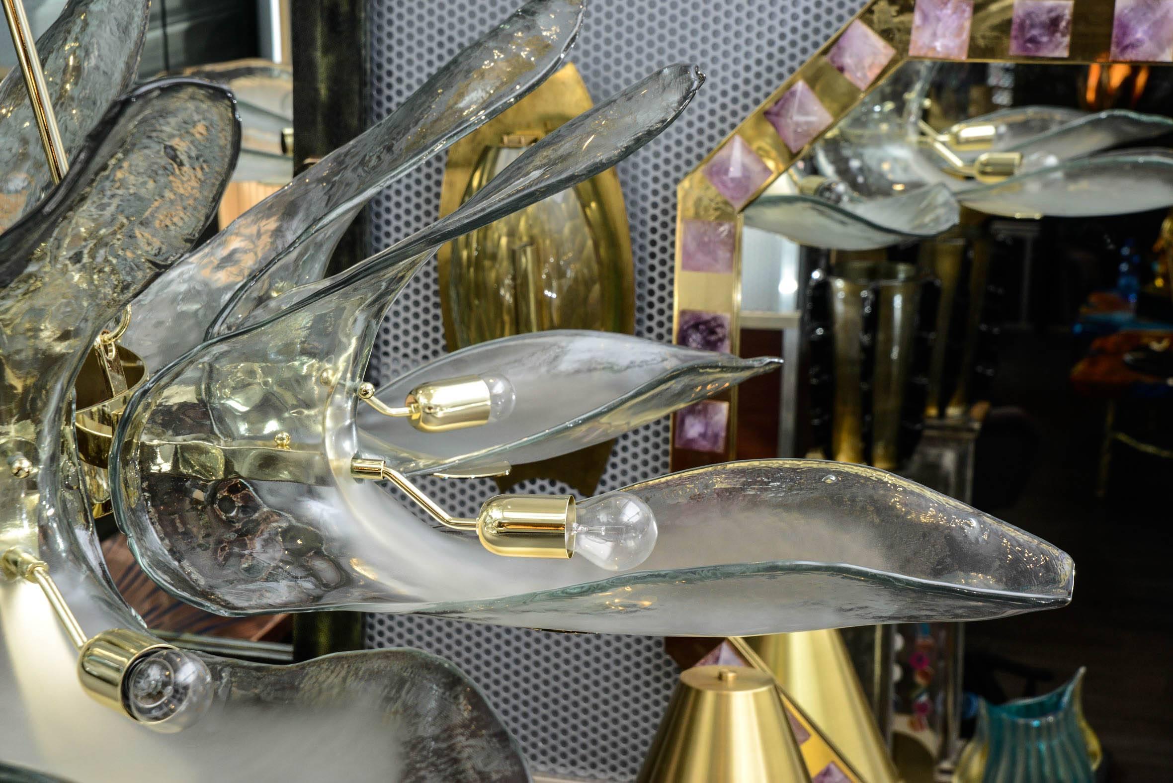 Brass Fantastic Murano Glass Chandelier