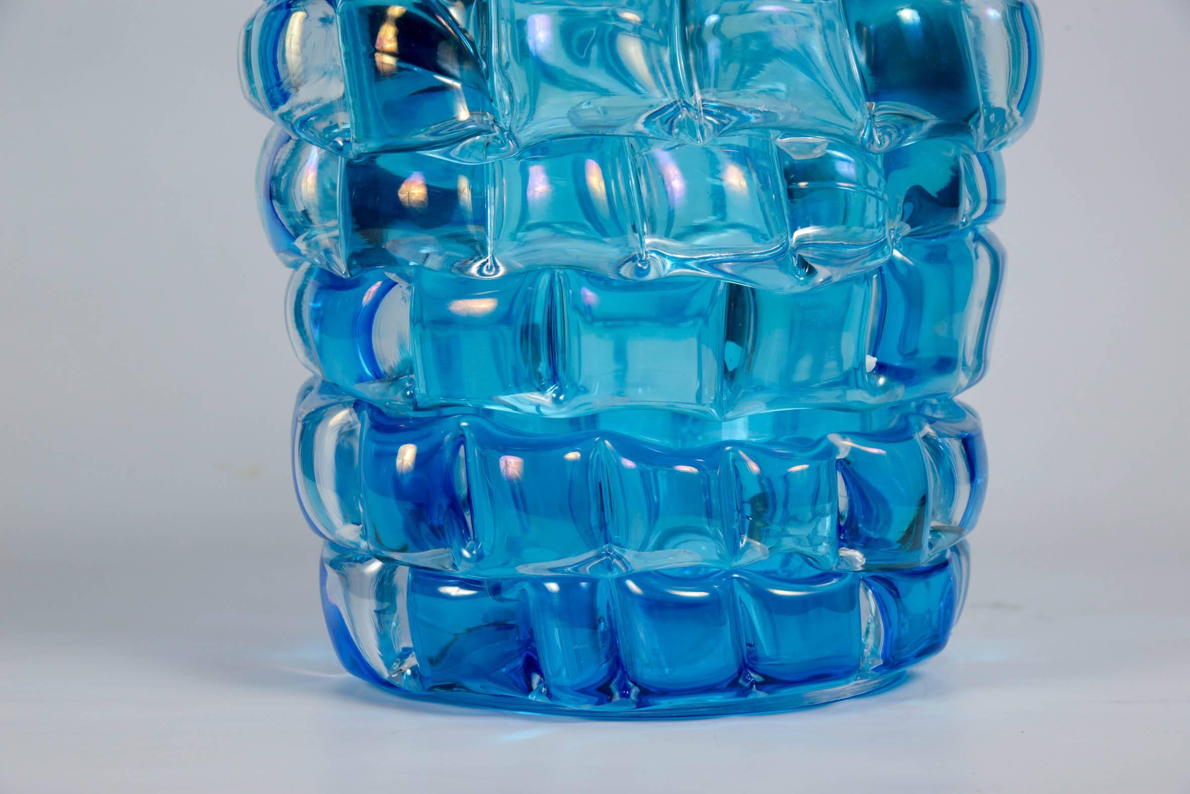 Italian Vase in Murano Glass Signed by Signoretti