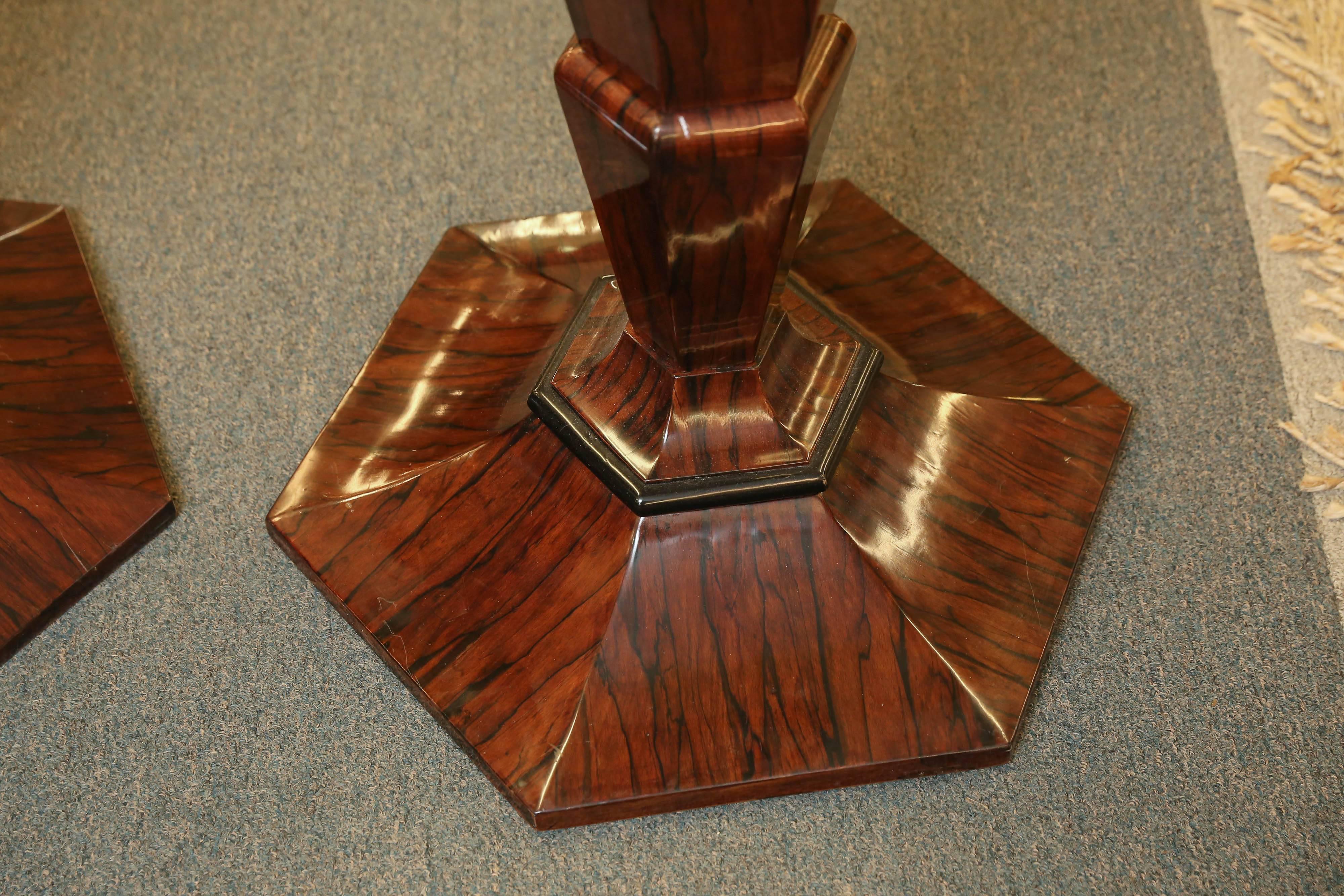 European  Art Deco Pedestal in Walnut, circa 1930s