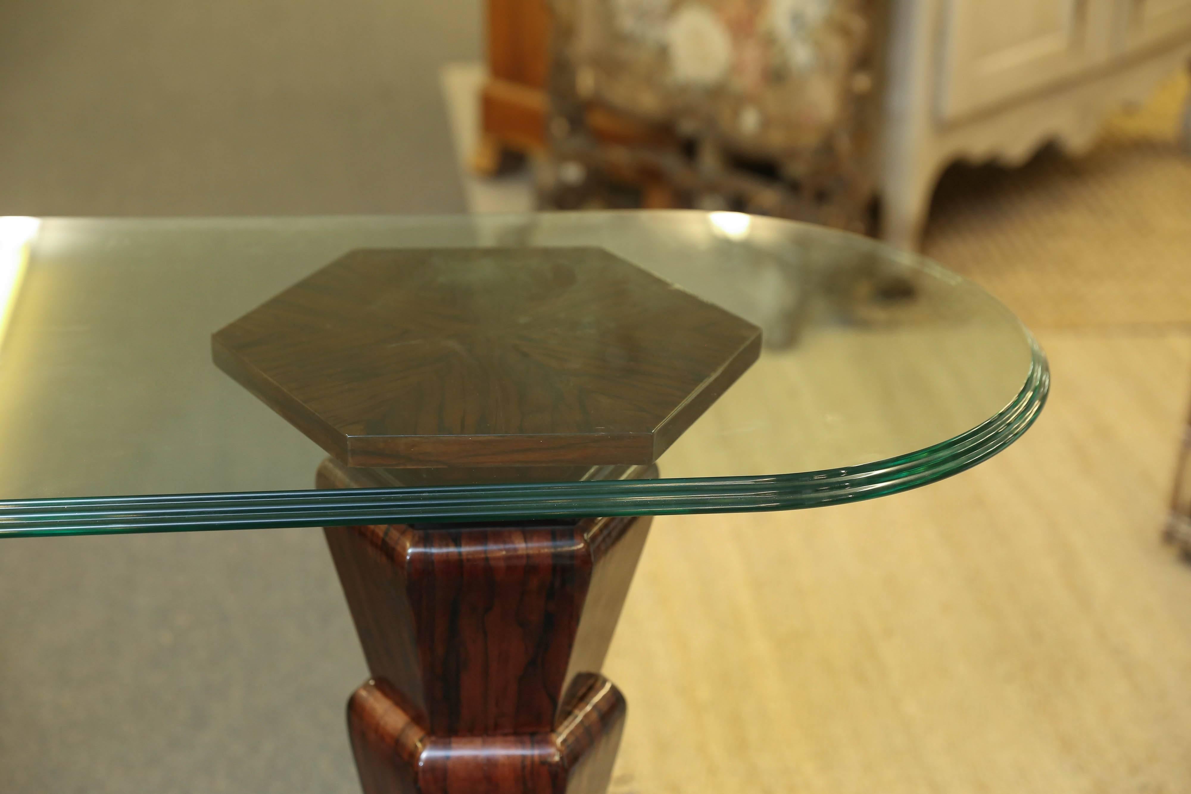  Art Deco Pedestal in Walnut, circa 1930s 2