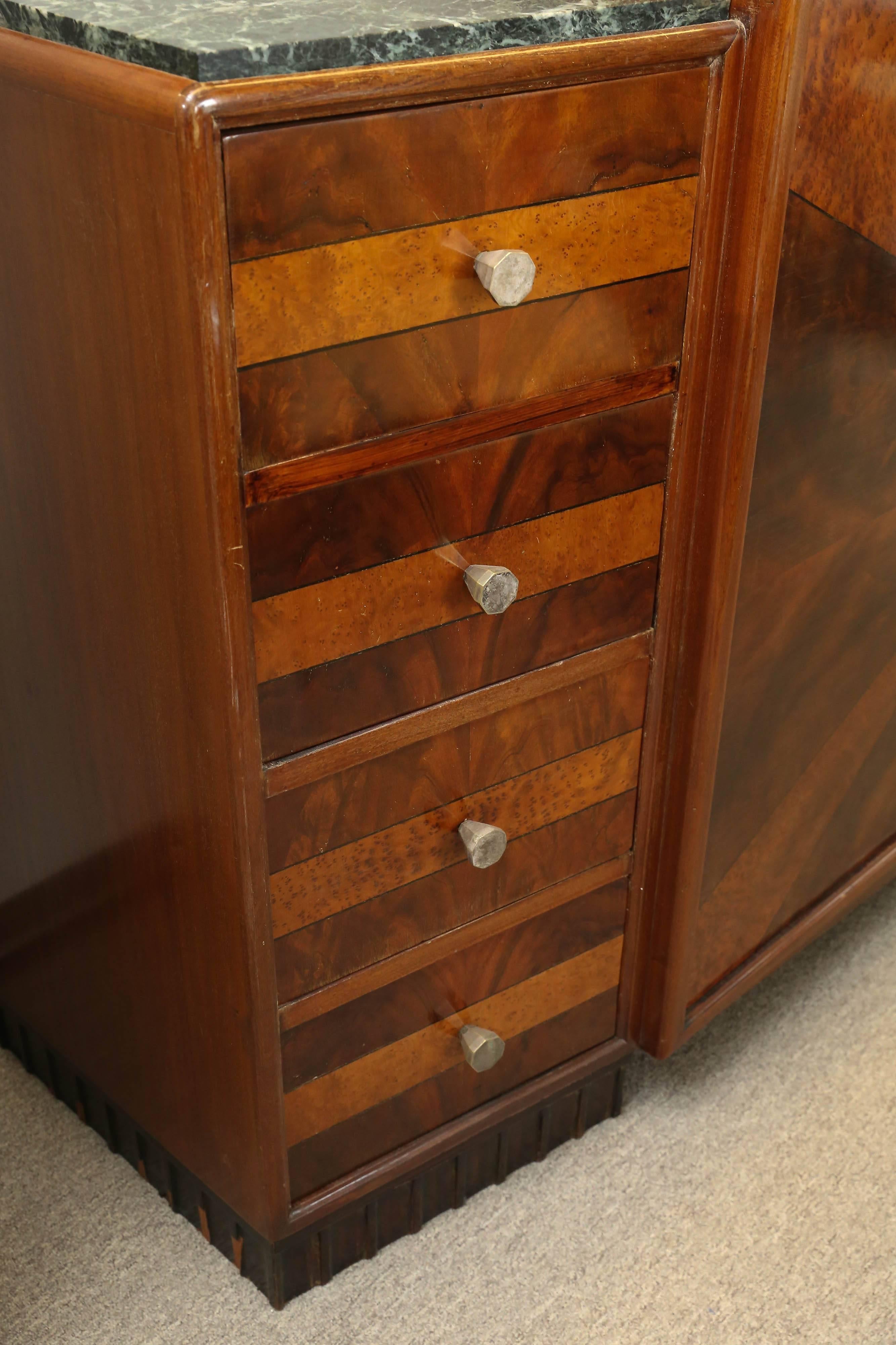 Art Deco French Dresser with Marble Top 4