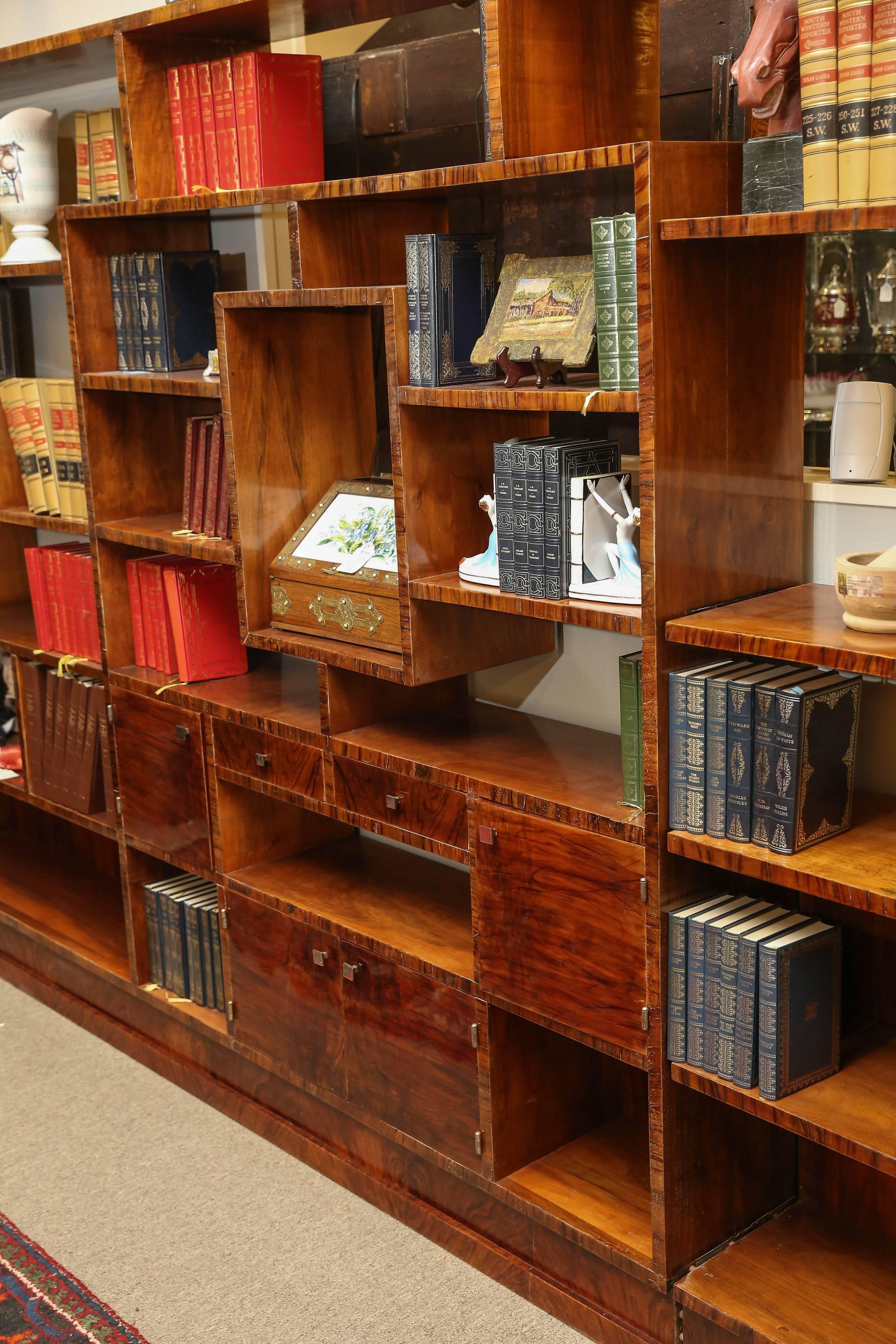 20th Century Art Deco Bookcase Room Divider