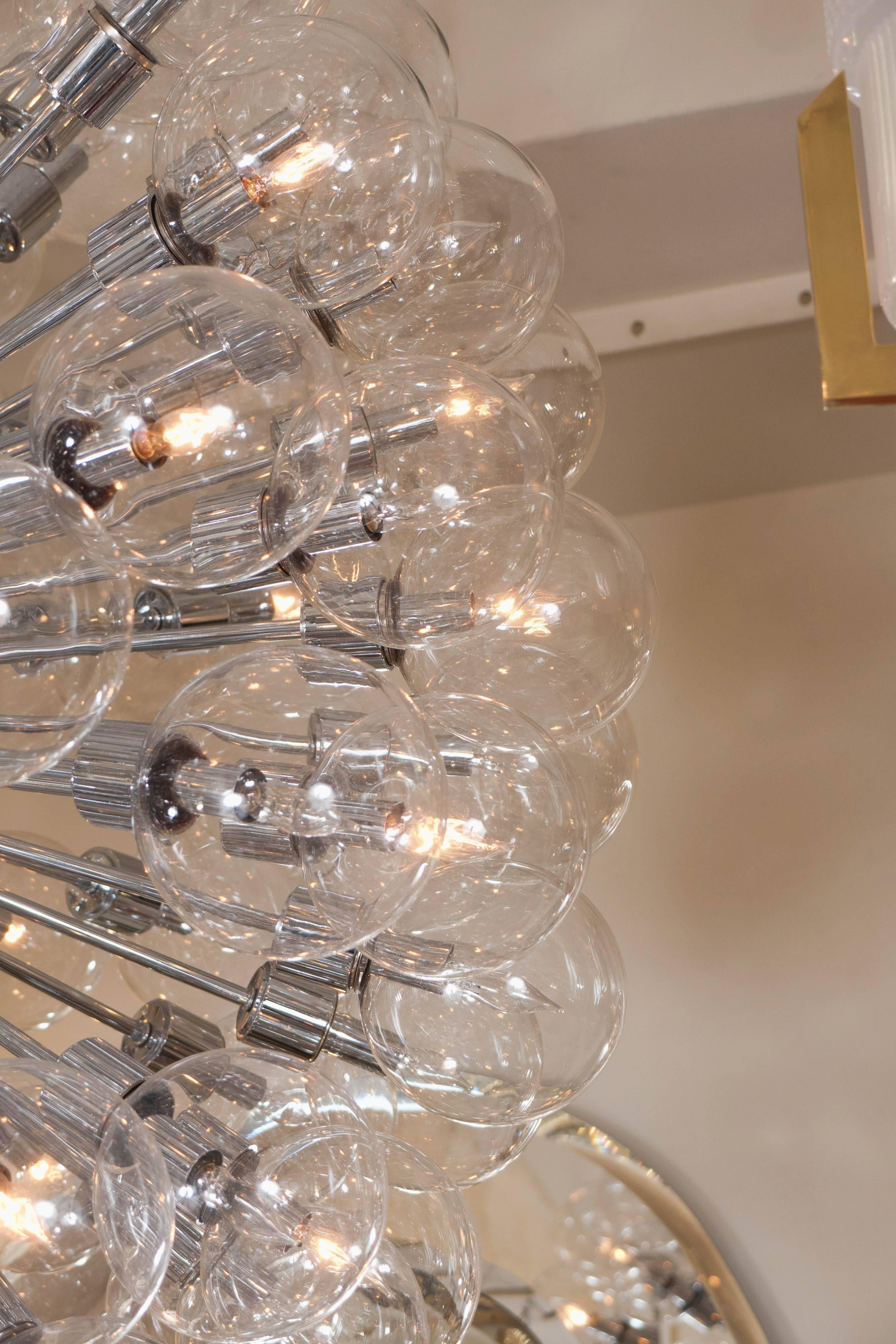 Polished Chrome Sputnik Chandelier In Good Condition In New York, NY