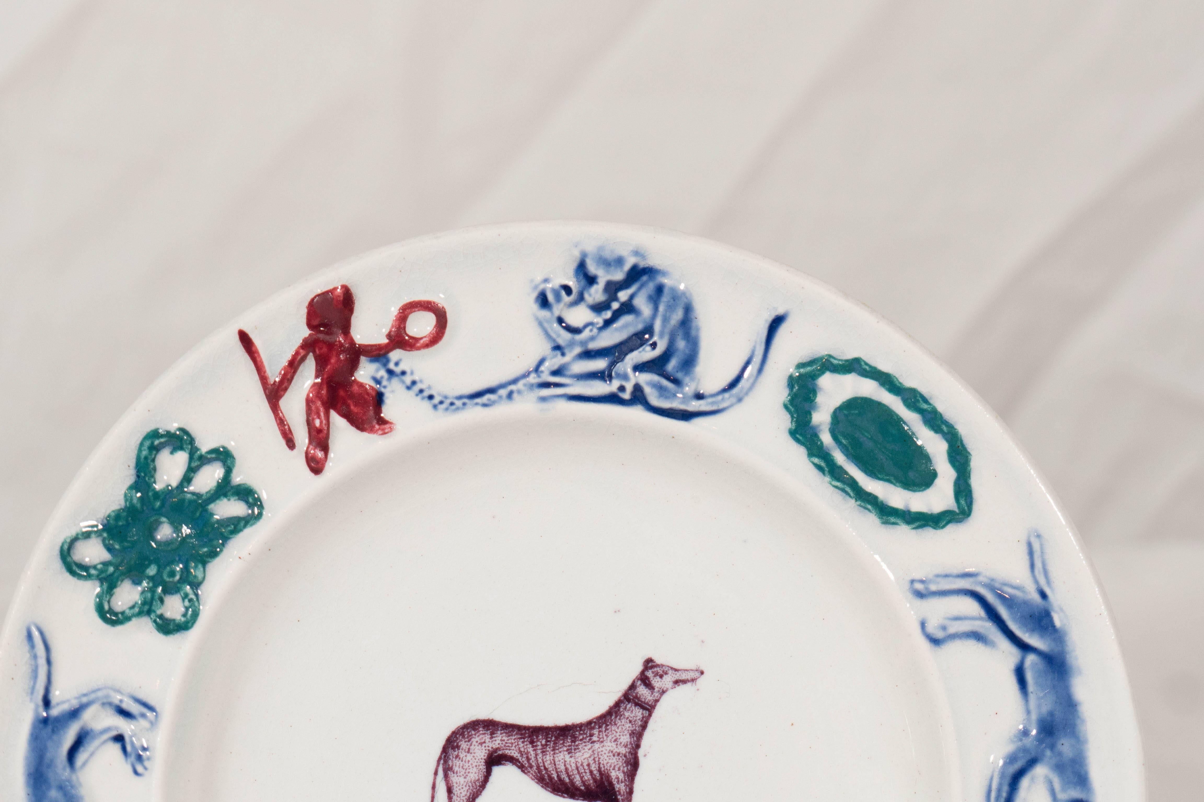 staffordshire pottery plates