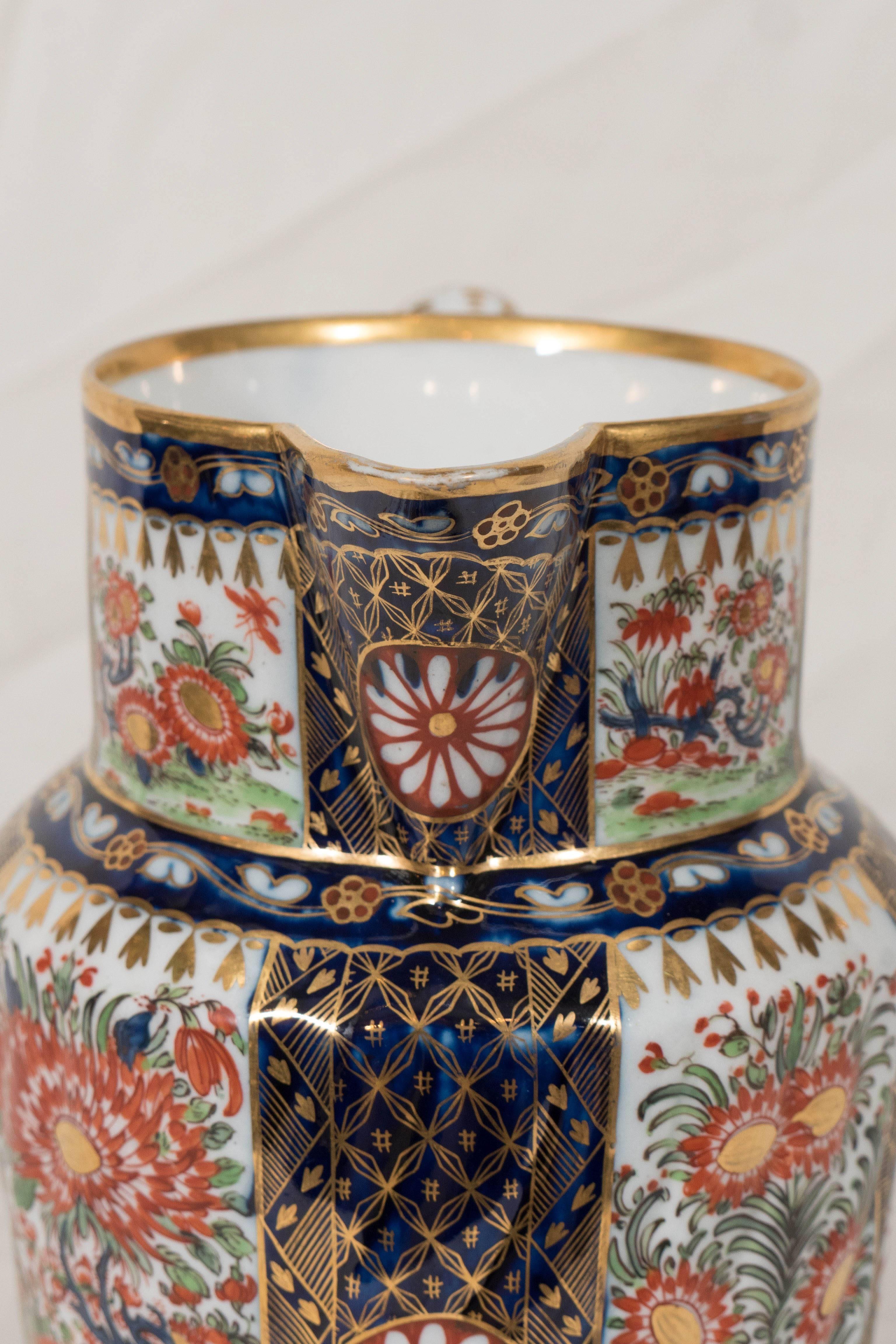 Hand-Painted Chamberlain's Worcester Presentation Jug with Imari Design