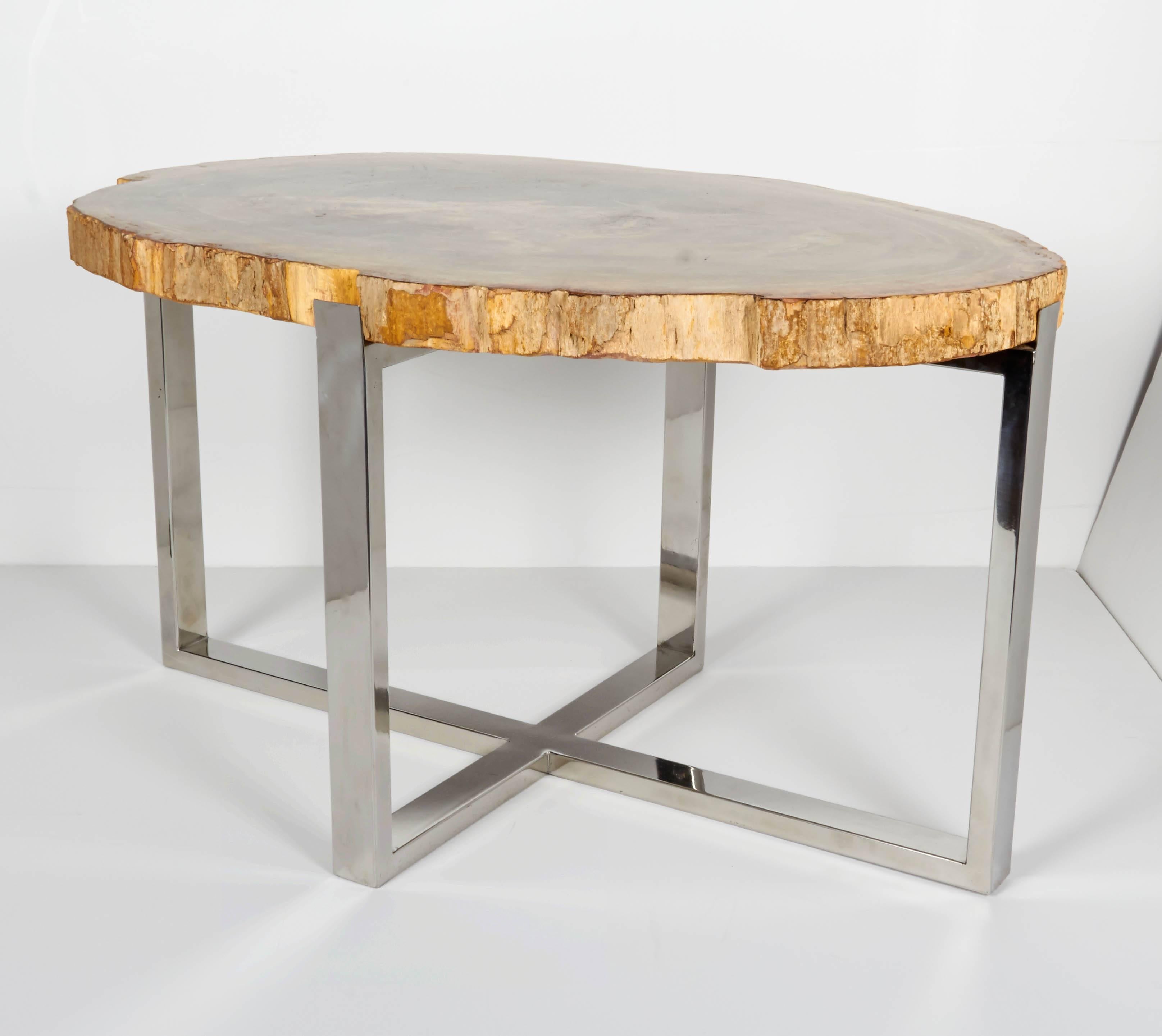 organic wood side table