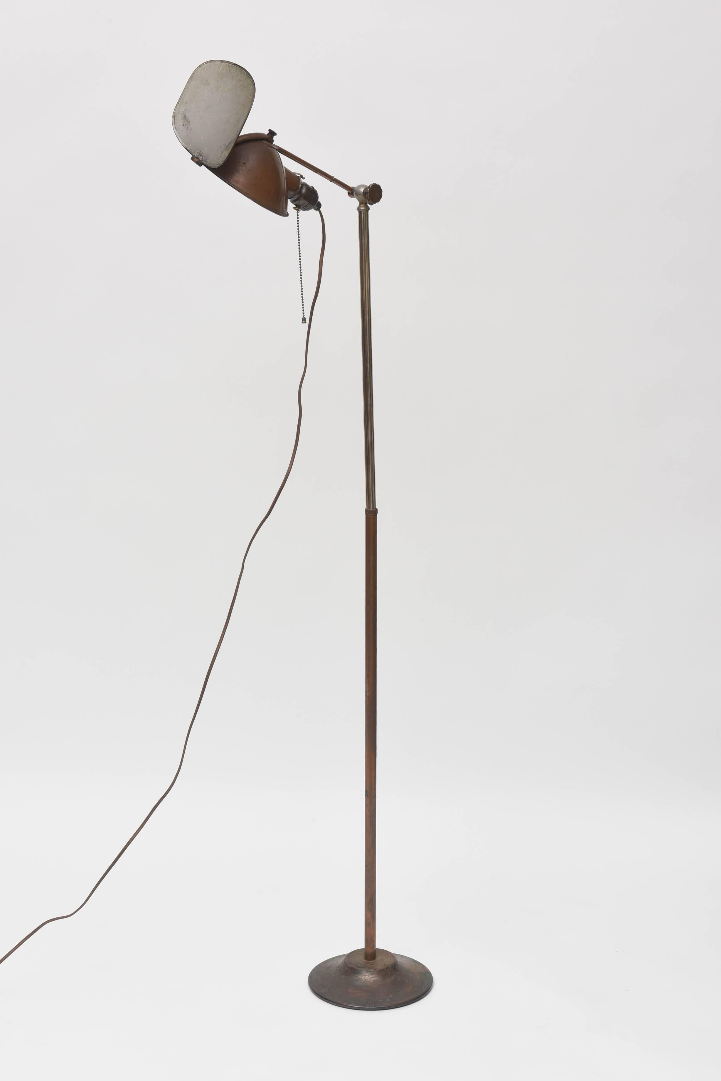 Early 20th Century Early Copper Floor Lamp by Lyhne Lamp Company