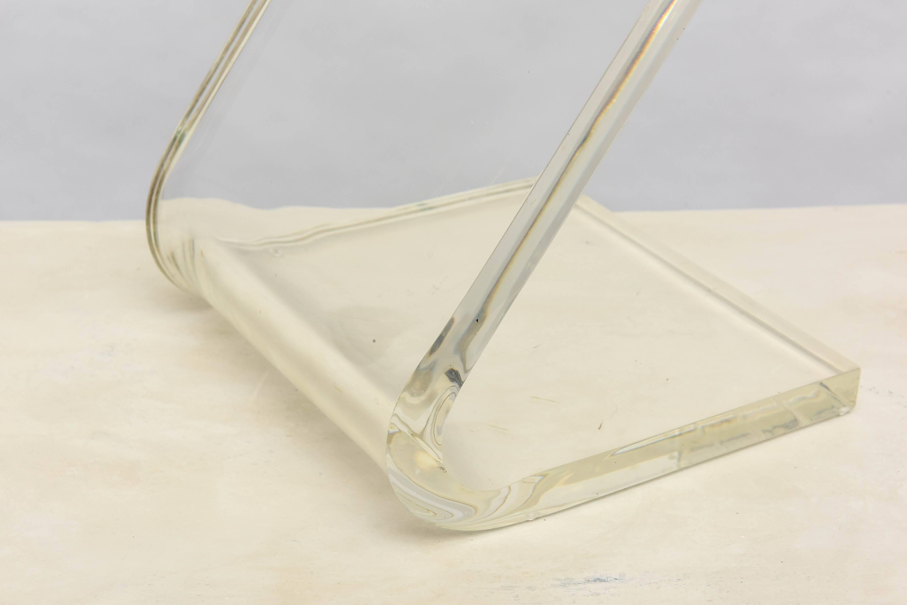 Mid-Century Modern Pair of Large Lucite 