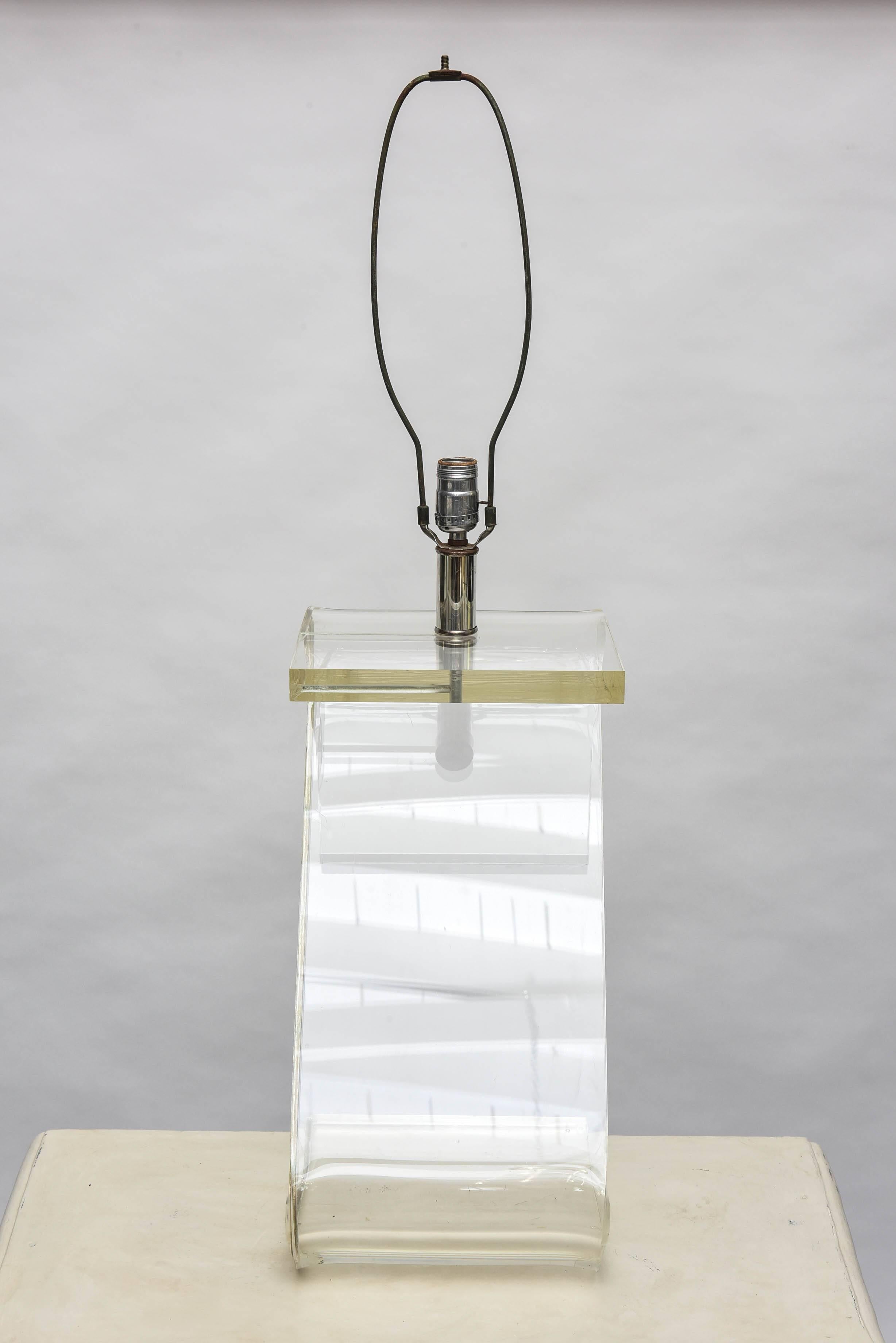 American Pair of Large Lucite 