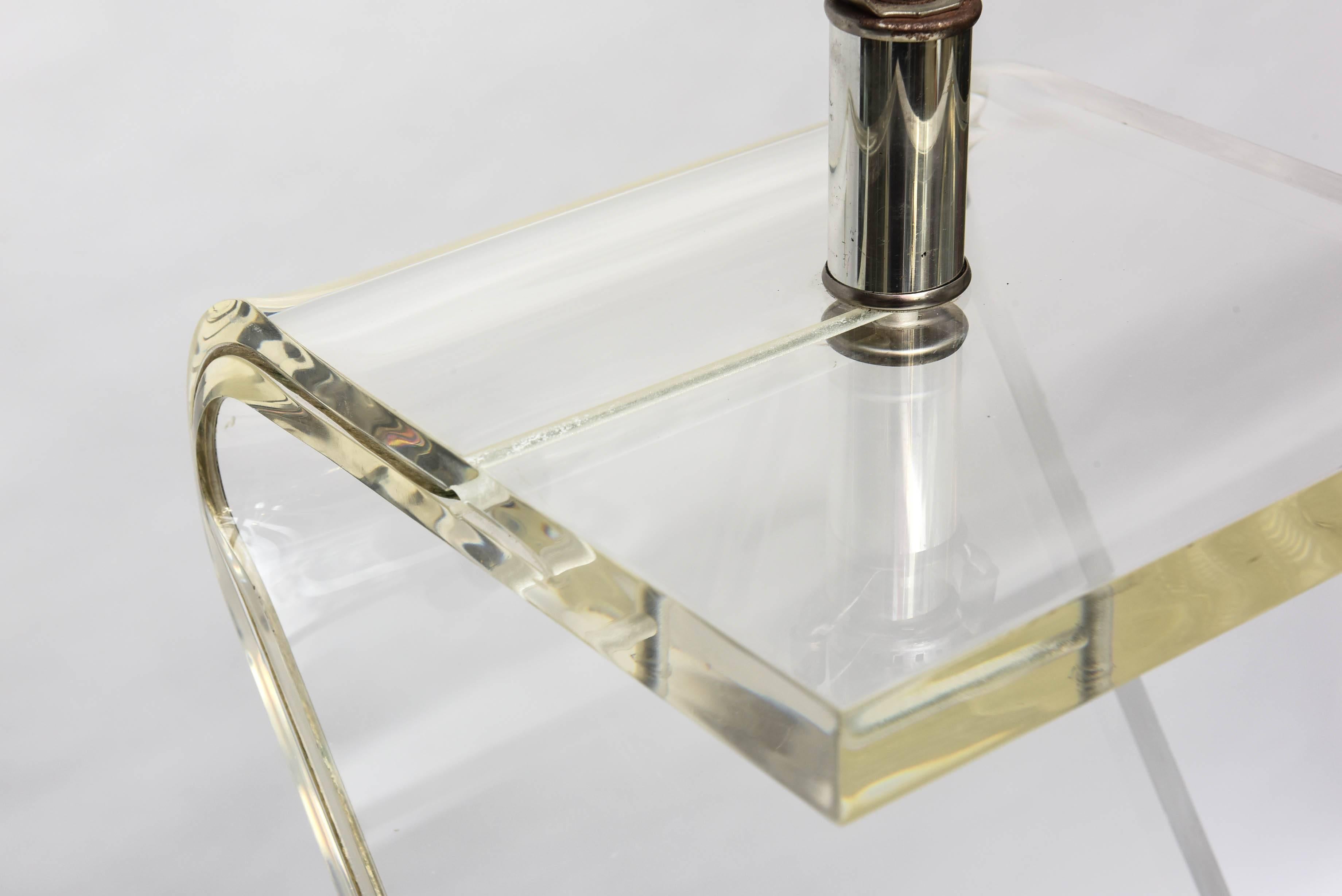 Molded Pair of Large Lucite 