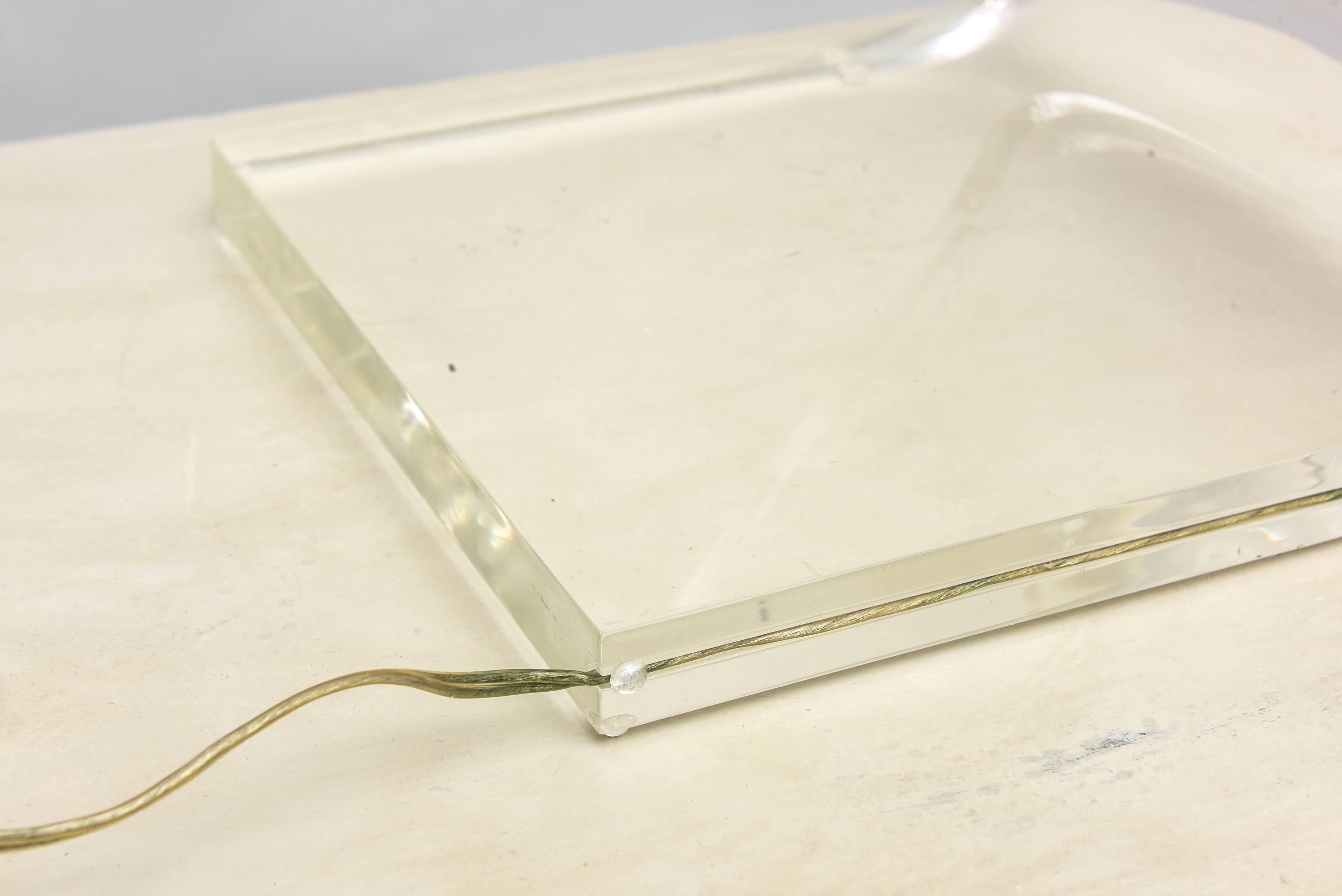 Pair of Large Lucite 