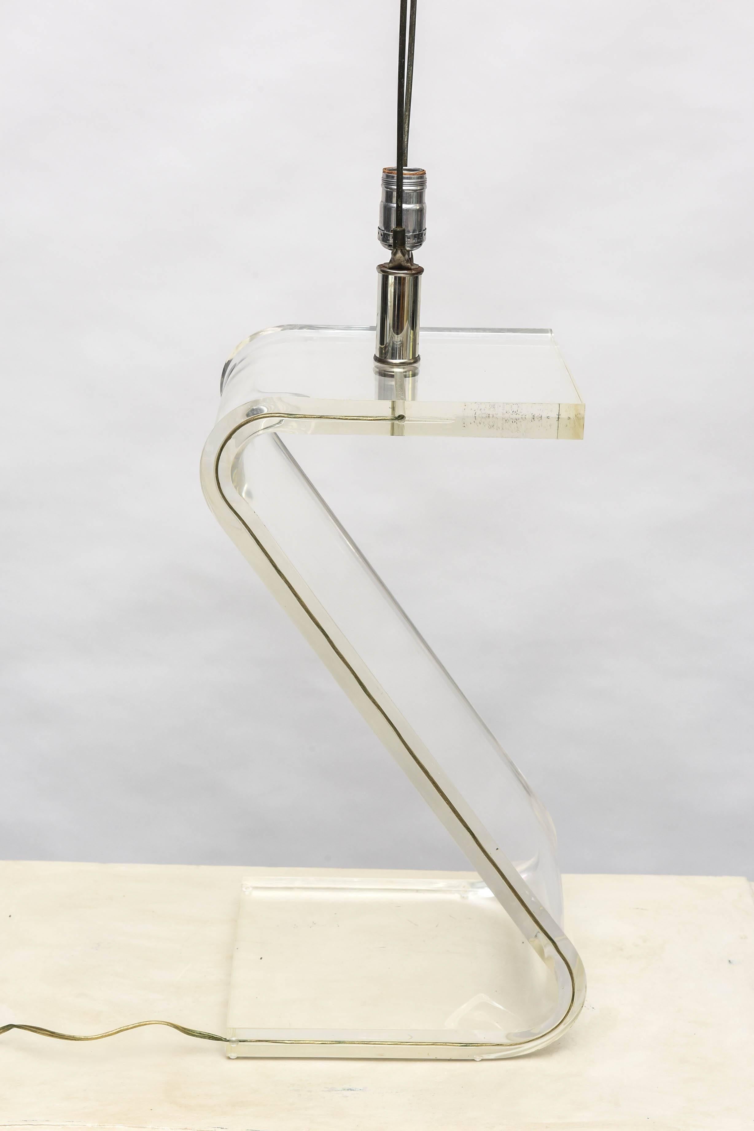 Late 20th Century Pair of Large Lucite 