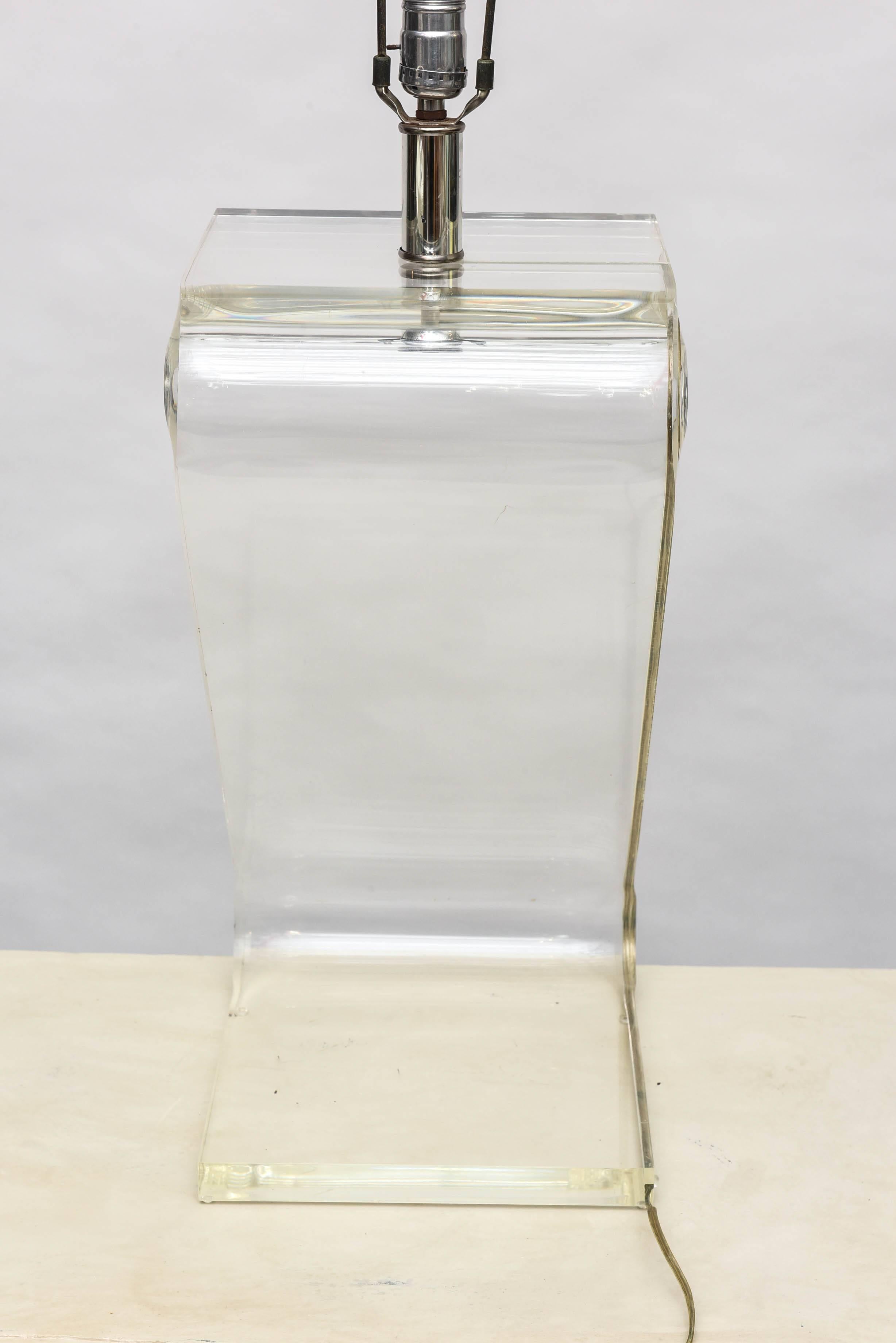 Pair of Large Lucite 