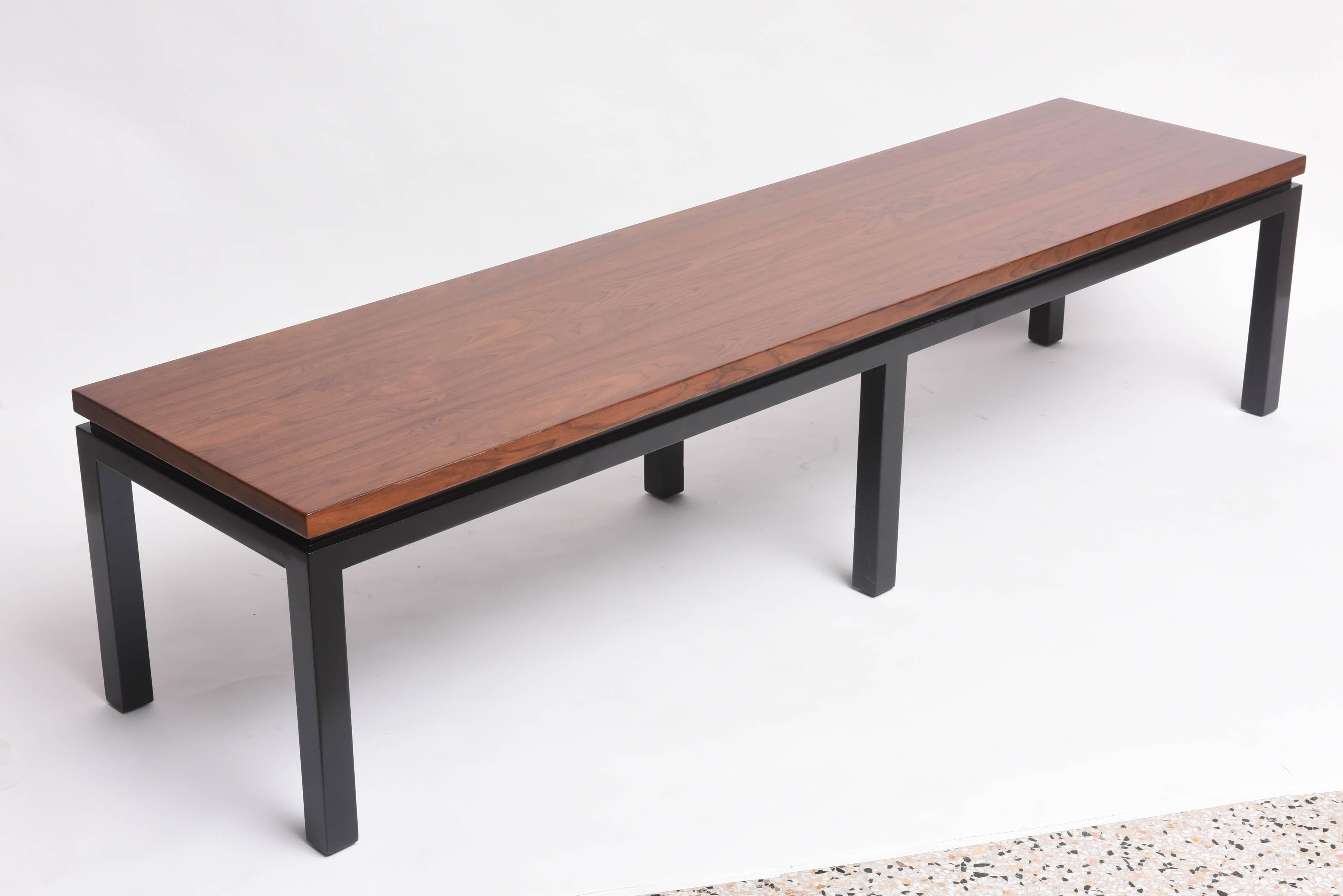 20th Century Walnut Wood Bench or Cocktail Table
