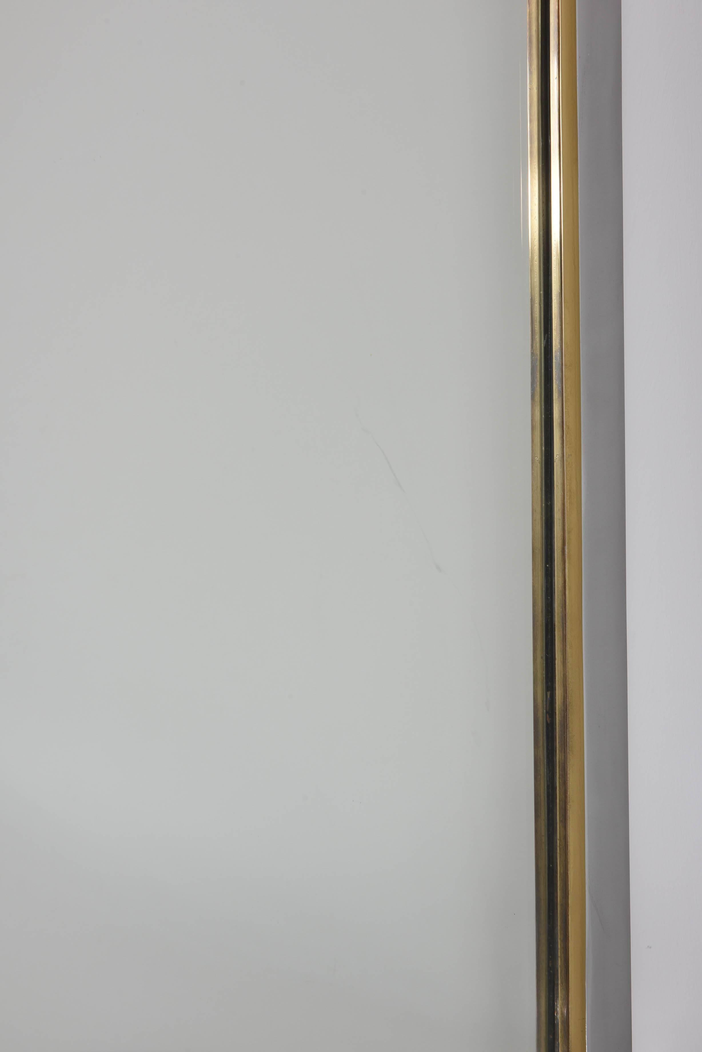 American Midcentury Chrome Wall-Hung Mirror with Shelf, for DIA, 1970s