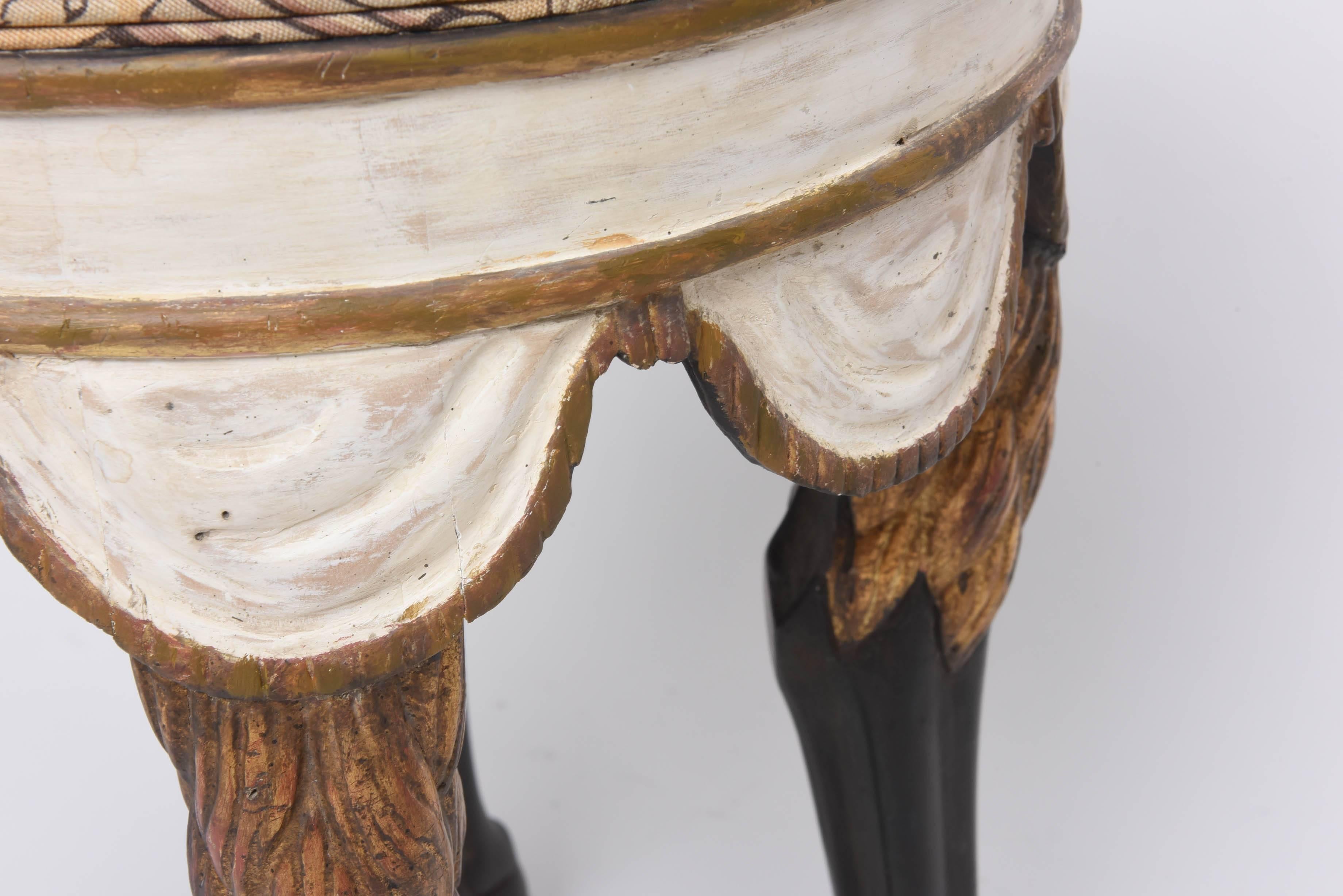 20th Century Neopolitan Style Italian Stool  For Sale